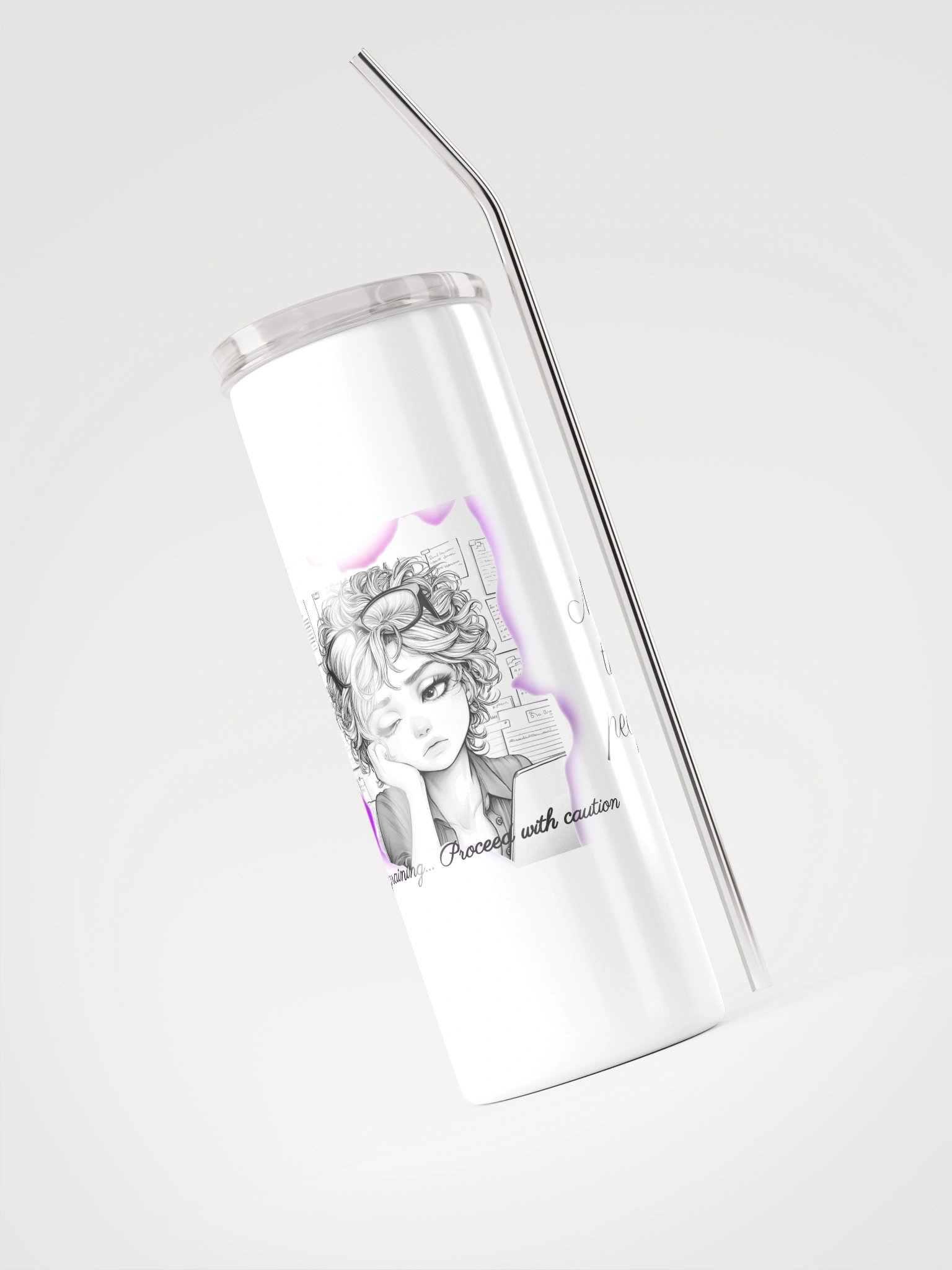 Migraining... Proceed With Caution Stainless Tumbler product image (3)