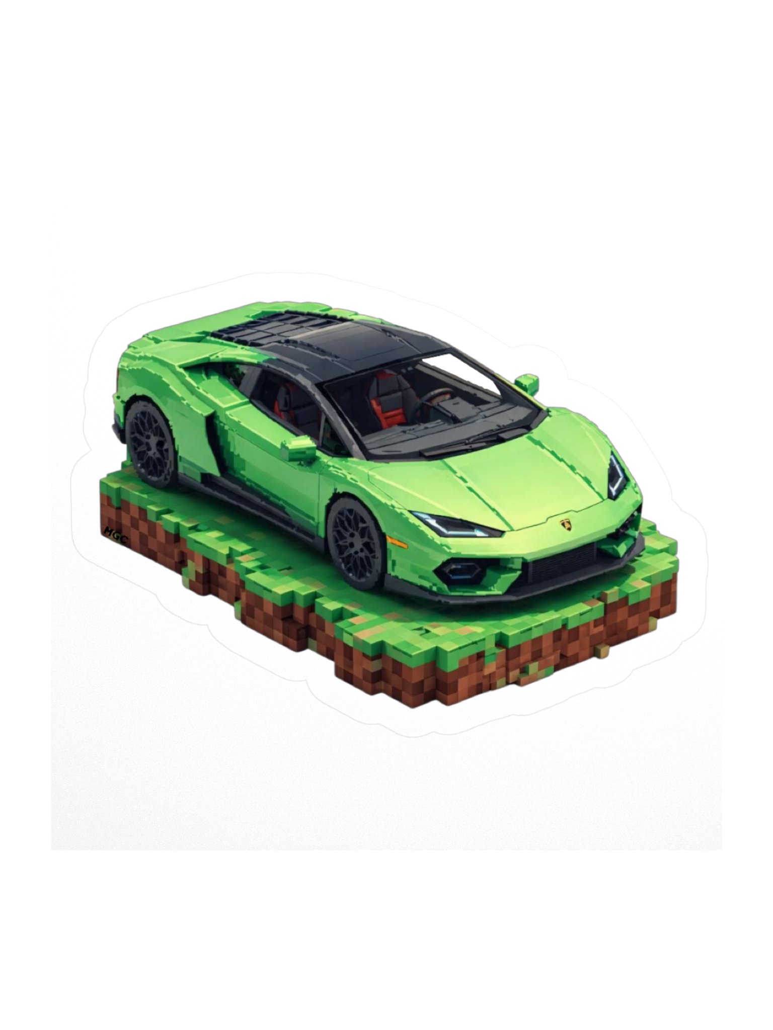 Green Lamborghini Temerario Sticker (Pixel, Retro, Minecraft) product image (2)