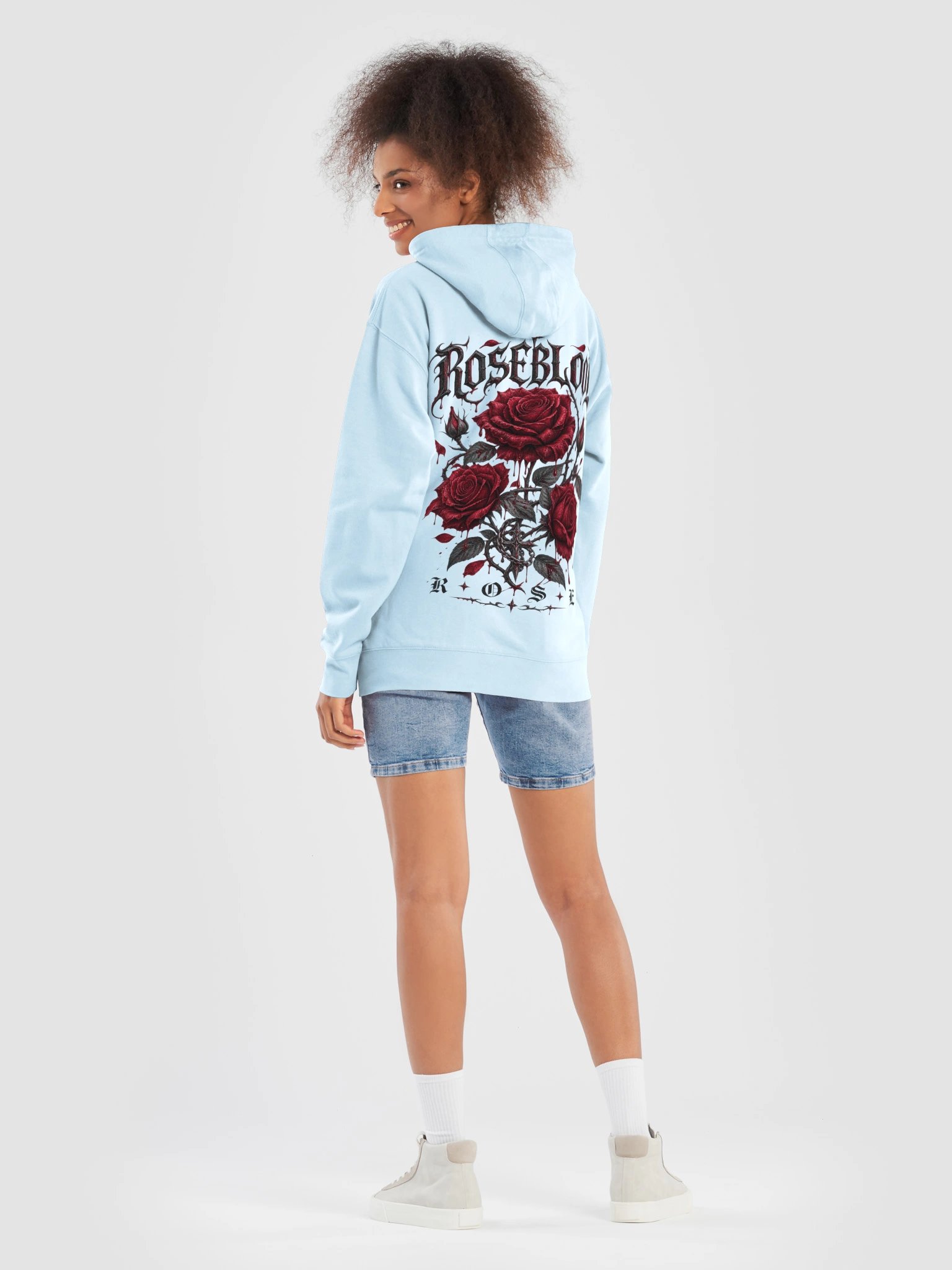 Roseblood Gothic Hoodie | Crimson Rose Double-Sided product image (3)