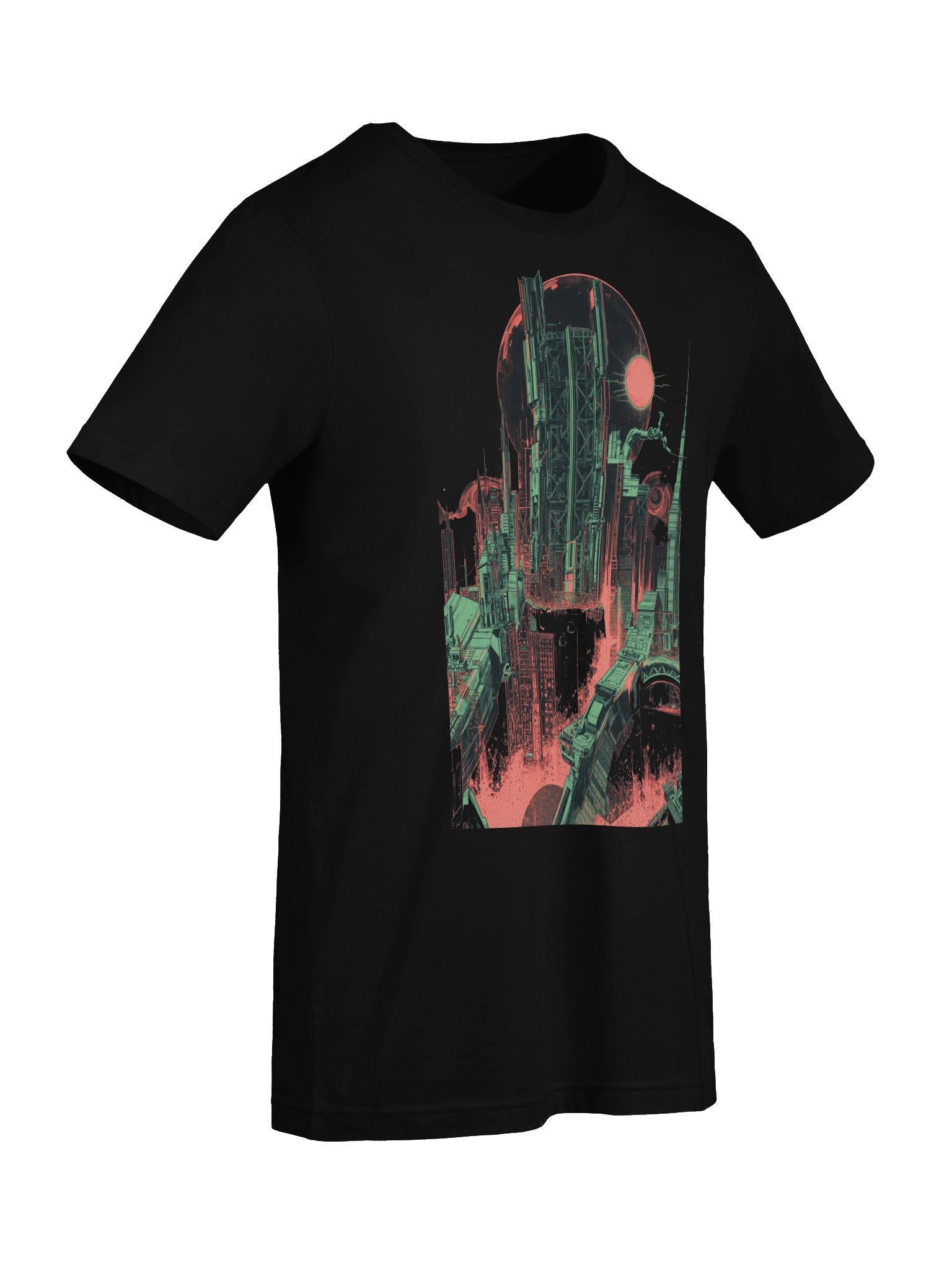 Neon Cyberpunk Cityscape Lightweight T-Shirt product image (2)