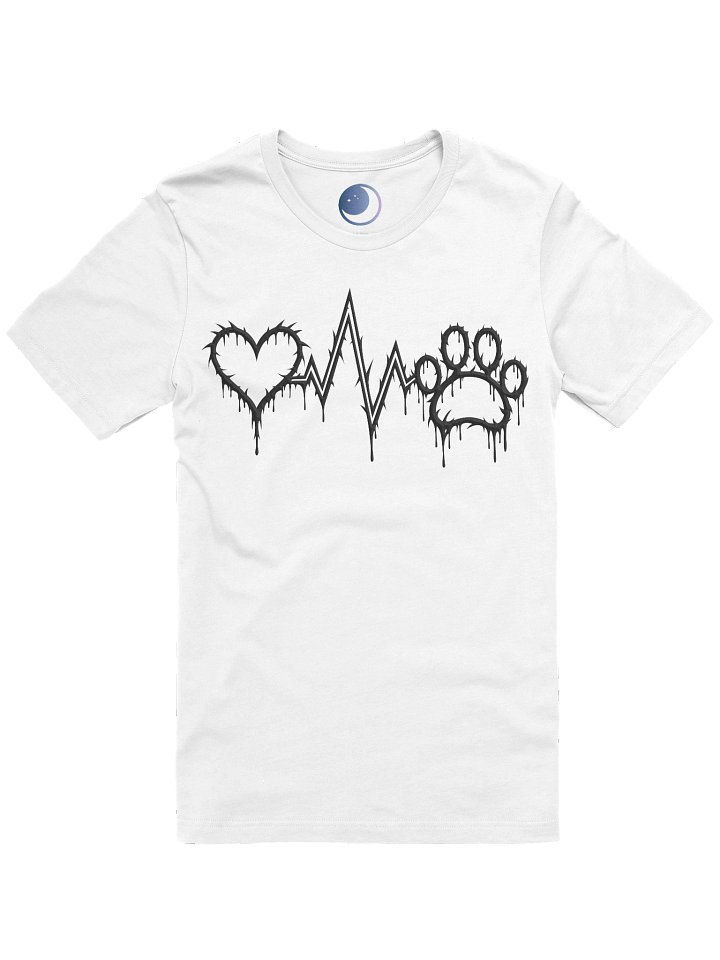 MooMoo Heart-Paw Tee (Black Metal Outline) product image (1)
