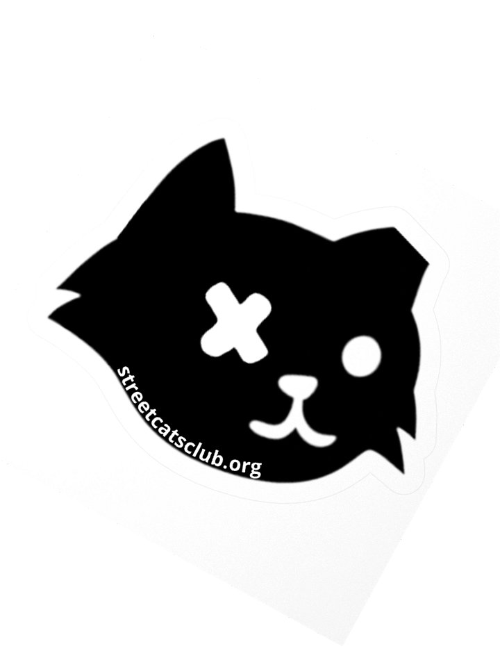 Cat Head Die Cut Sticker product image (2)