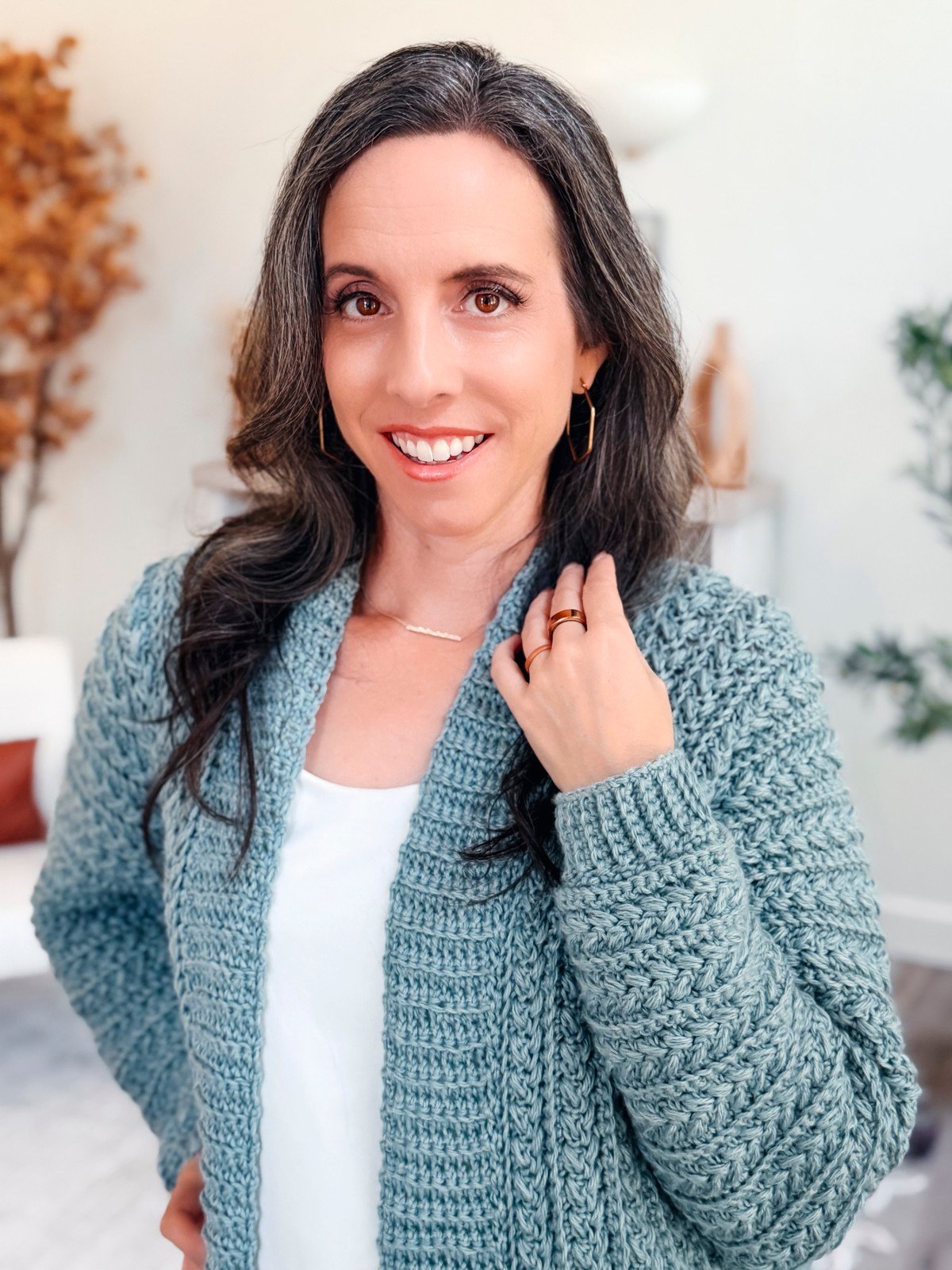 Wheat Stitch™ Cardigan Crochet Pattern product image (3)
