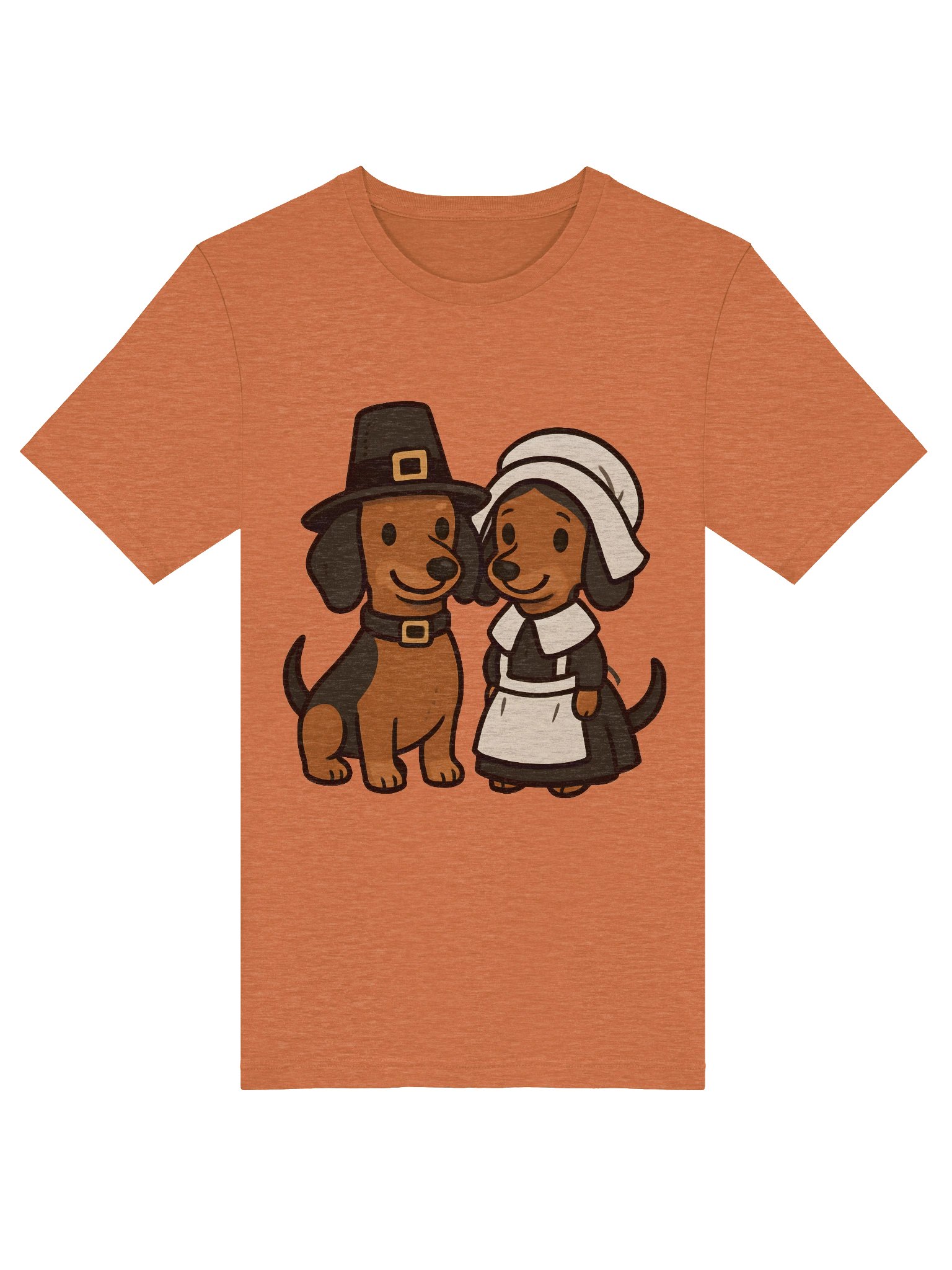 Thanksgiving Pilgrim Dachshunds T-Shirt product image (5)