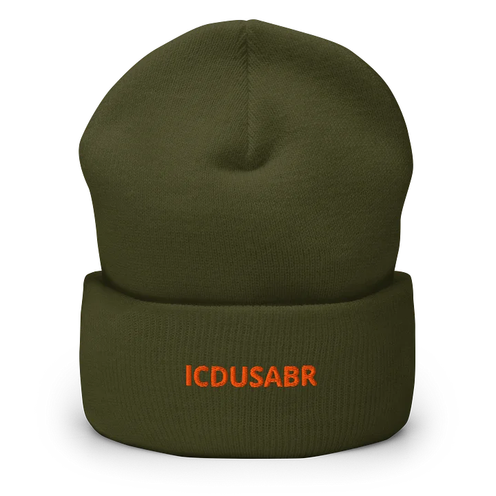 Bold Orange “I Could Use A Beer” Cuffed Beanie product image (1)
