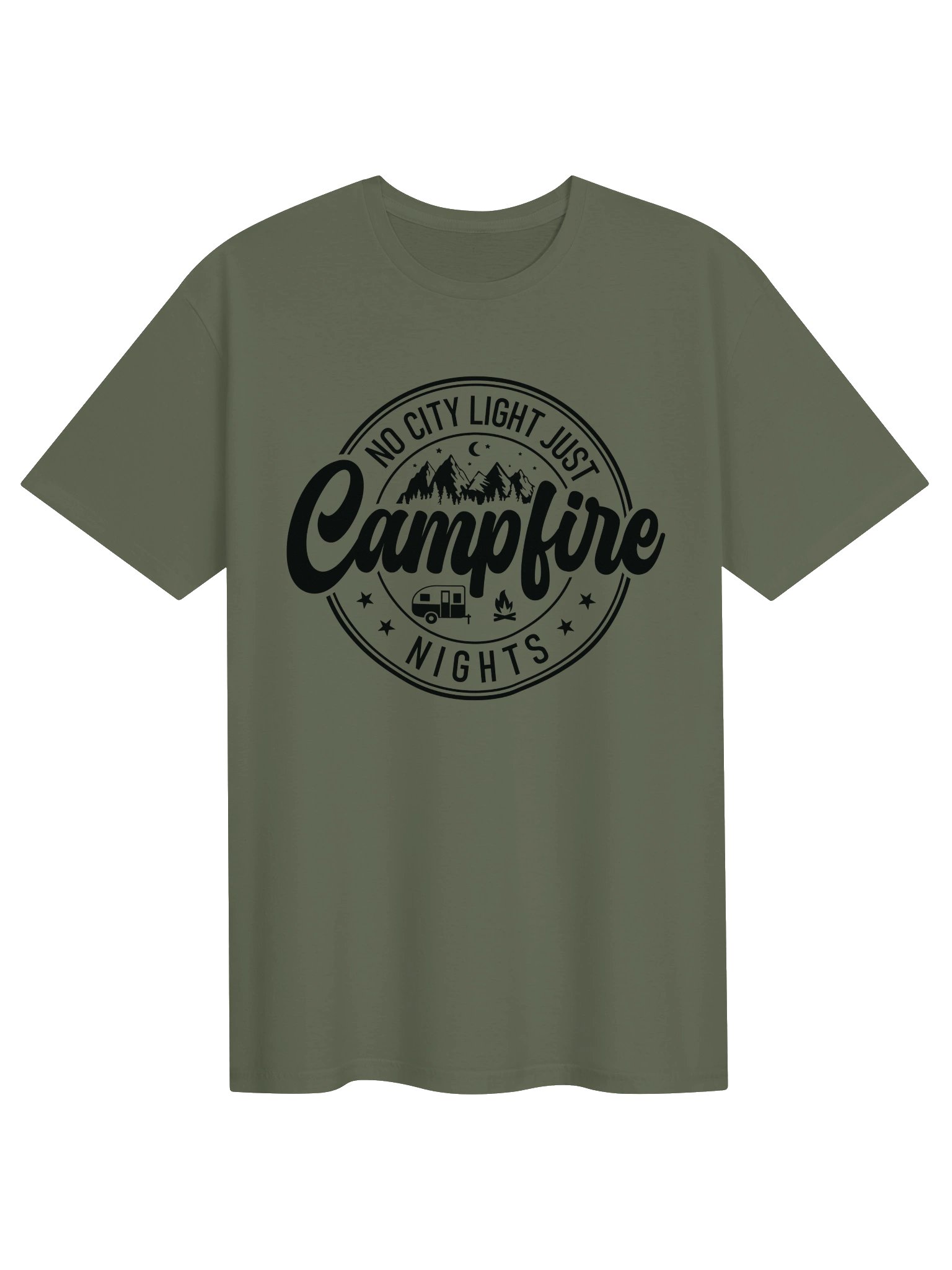 No City Light, Just Campfire Nights T-Shirt | Camping Tee product image (1)