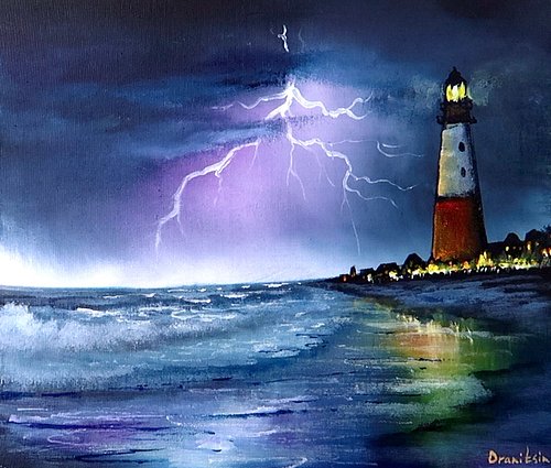 How to Paint a Night Time Lighthouse Scene | City Lights Reflection | Oval Brush Art | Acrylics

Unlock the magic of the nigh...
