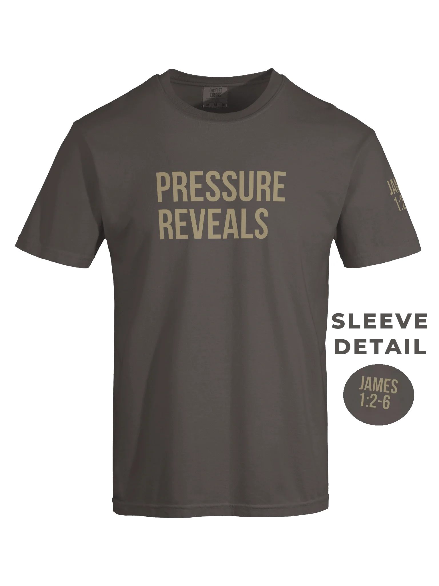 Men's Pressure Reveals Tee - James 1:2-4 product image (2)