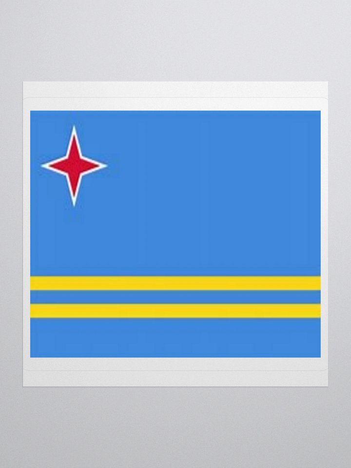 Exclusive Aruba Flag Kiss-Cut Stickers - High-Quality Vinyl, Multiple Sizes product image (1)