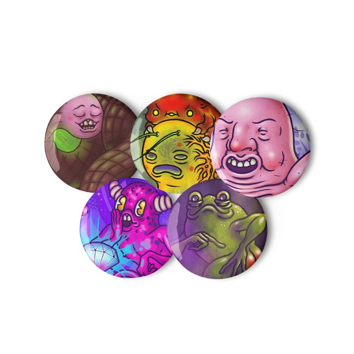 Classic Ham Painting Buttons product image (1)