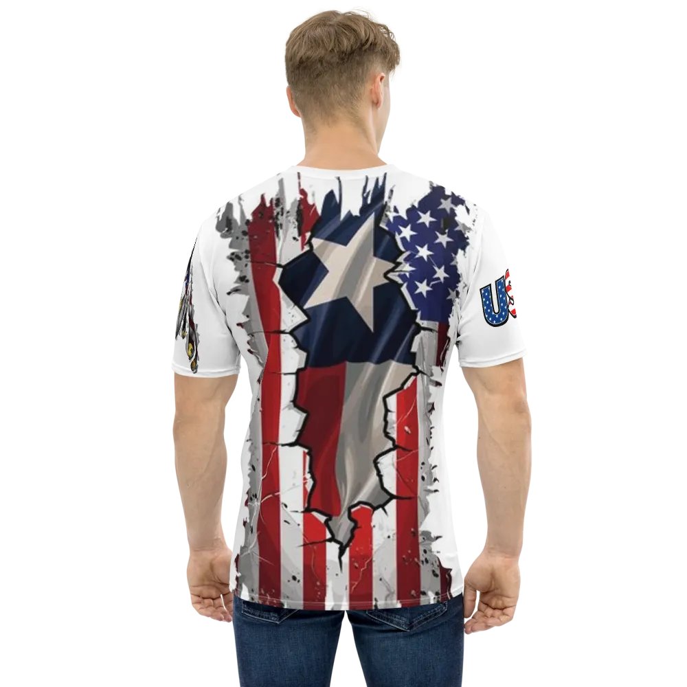 Ripped Flag Fusion Men's T-Shirt product image (1)