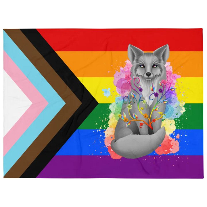 Progress Pride Fox Blanket (2023) product image (1)