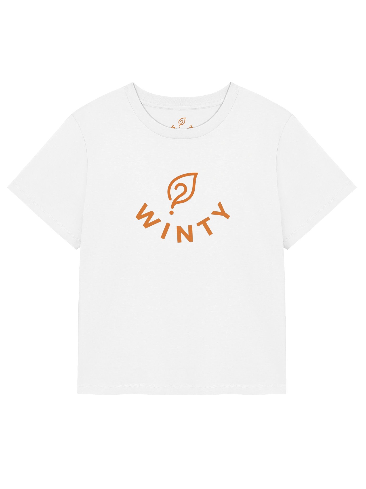 WINTY Women's Organic Ribbed Neck T-Shirt (White) product image (1)