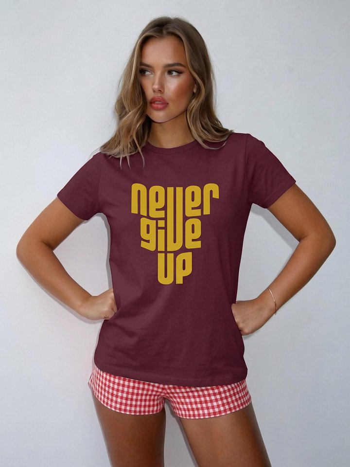 Never Give Up Graphic T-Shirt – Bold Motivational Tee | The Rest Club Co. product image (2)