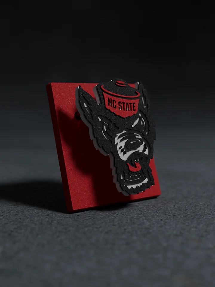 NC State University Wolfpack 3D Printed Floating Logo Sign (Digital File Only) product image (1)