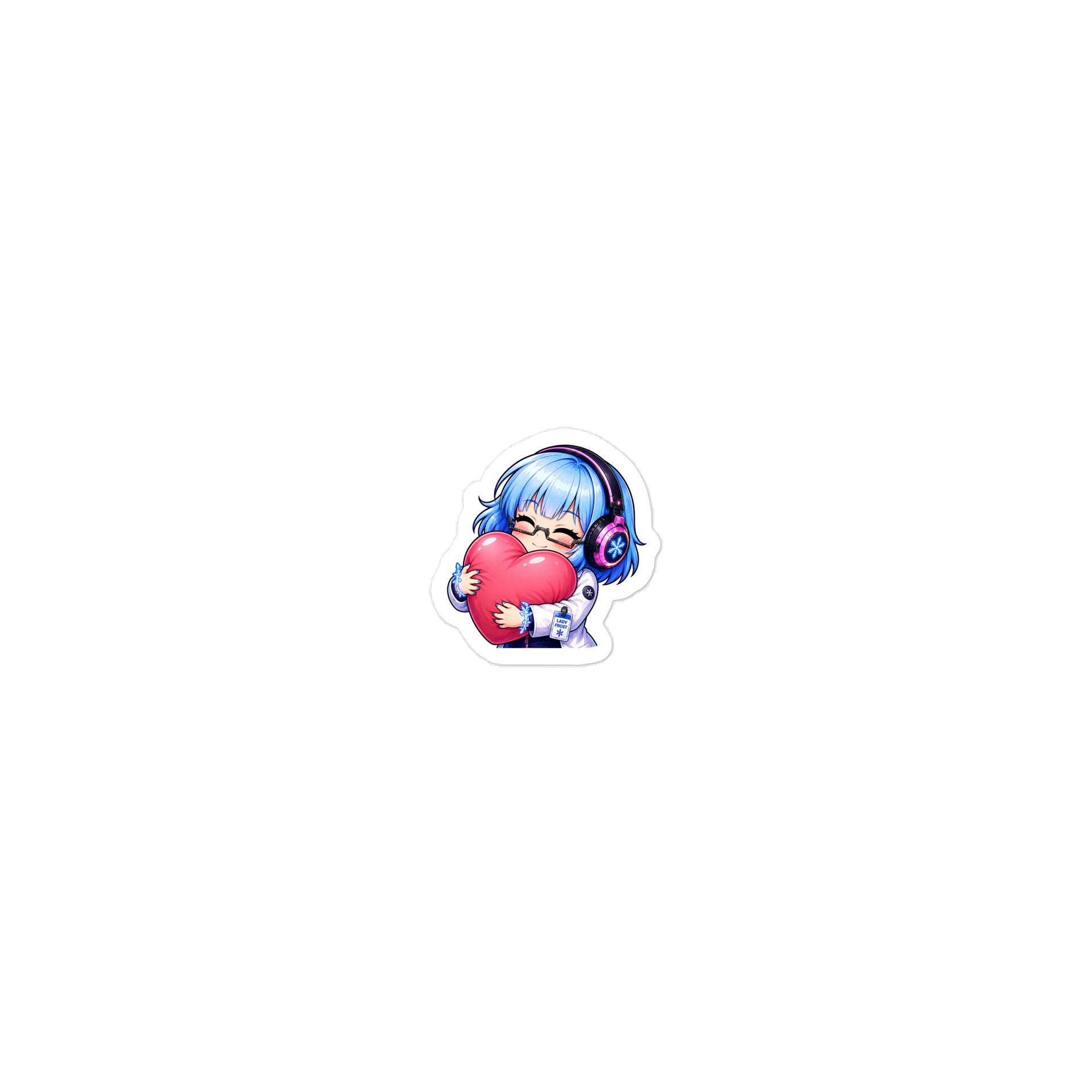Lady Frost Big Heart Emote - Die Cut Sticker product image (2)