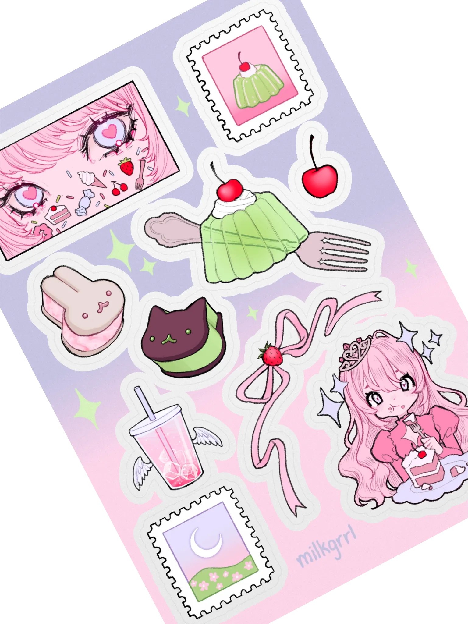 princess of sugar // sticker sheet product image (1)