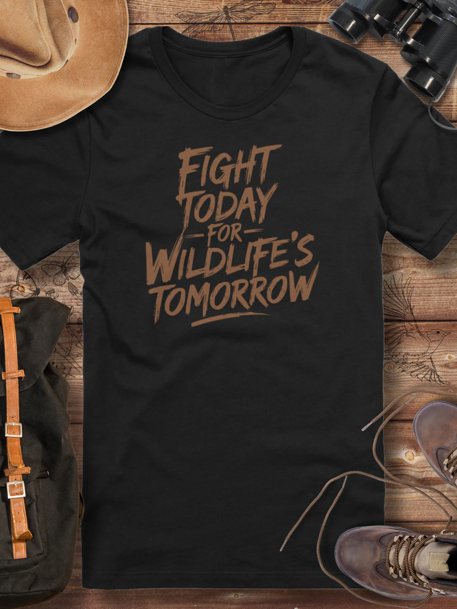 Fight Today for Wildlife's Tomorrow T-Shirt, Wildlife Conservation Lover Gift, Nature Lover T-shirt product image (1)