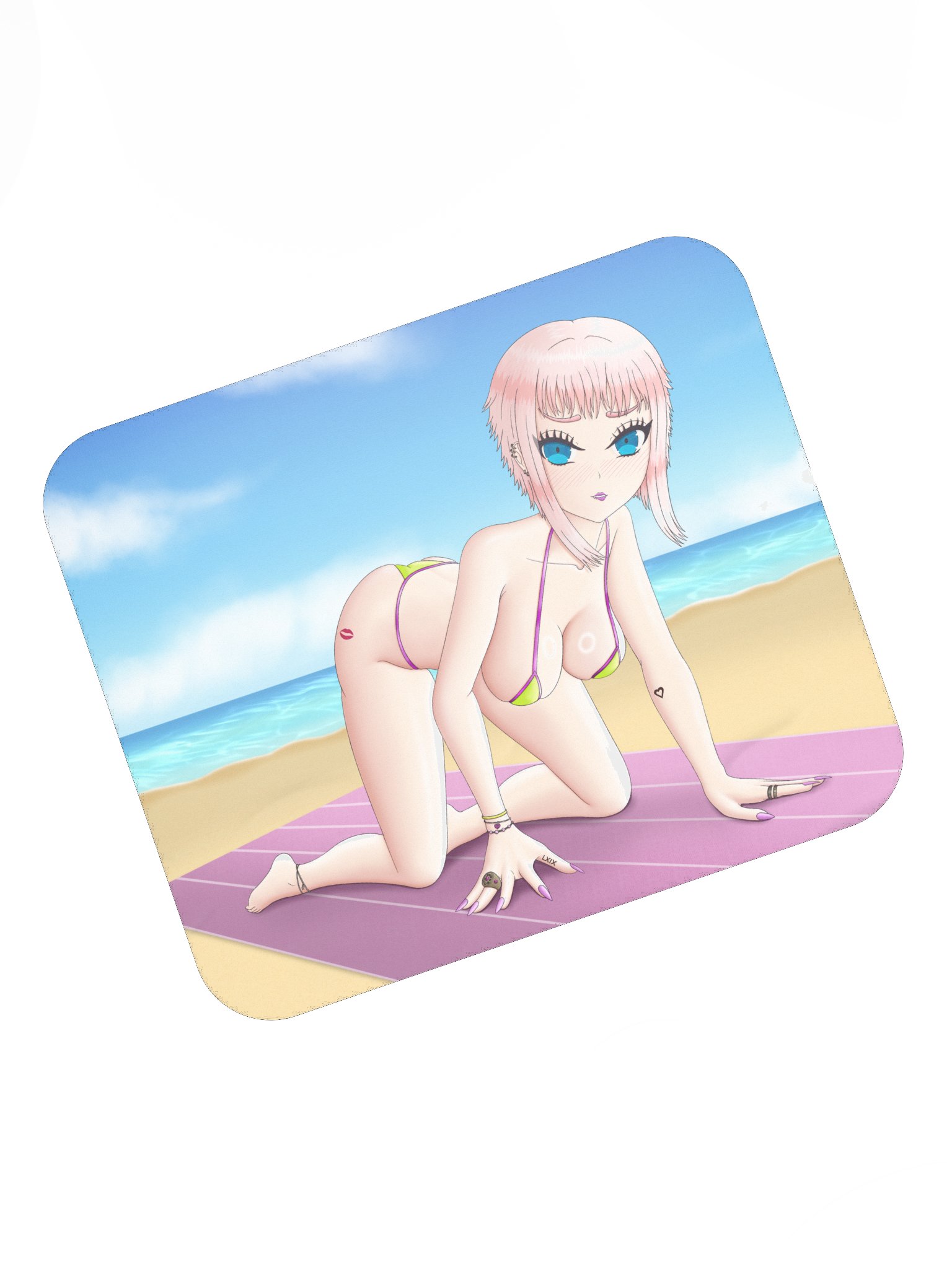 Beach Day Momoko – Mouse Pad product image (3)