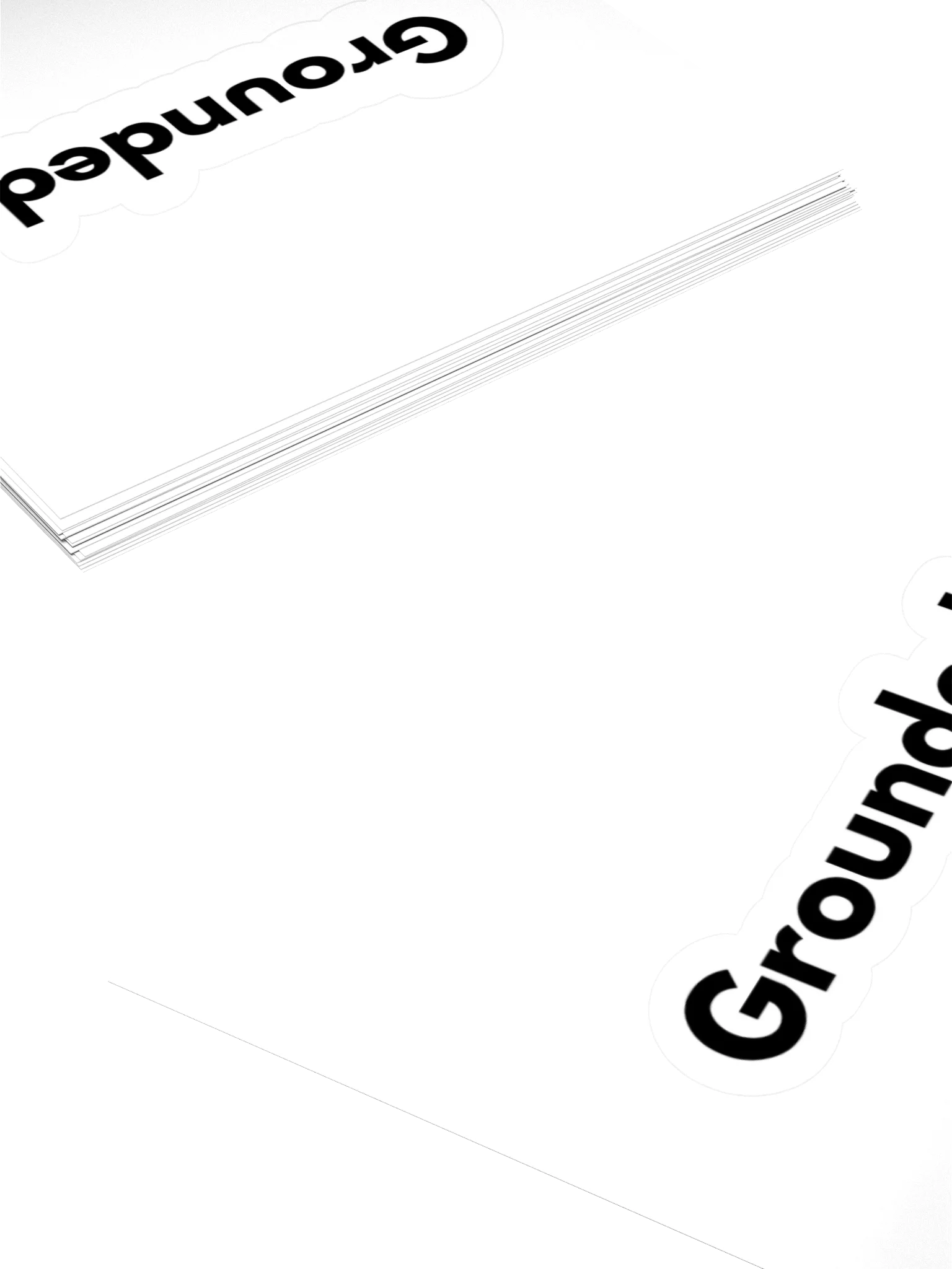 Grounded. Text Only. Sticker product image (8)