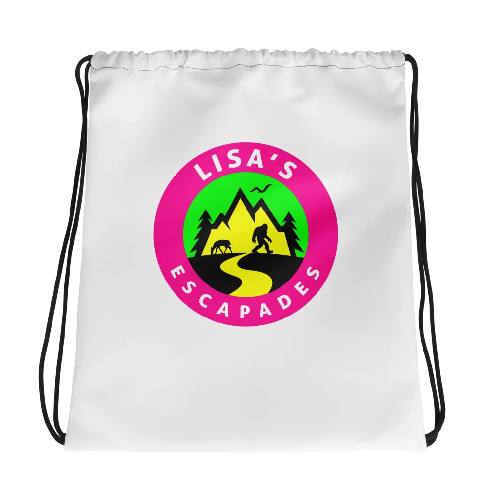 Lisa’s Escapades Adventure Drawstring Bag product image (1)