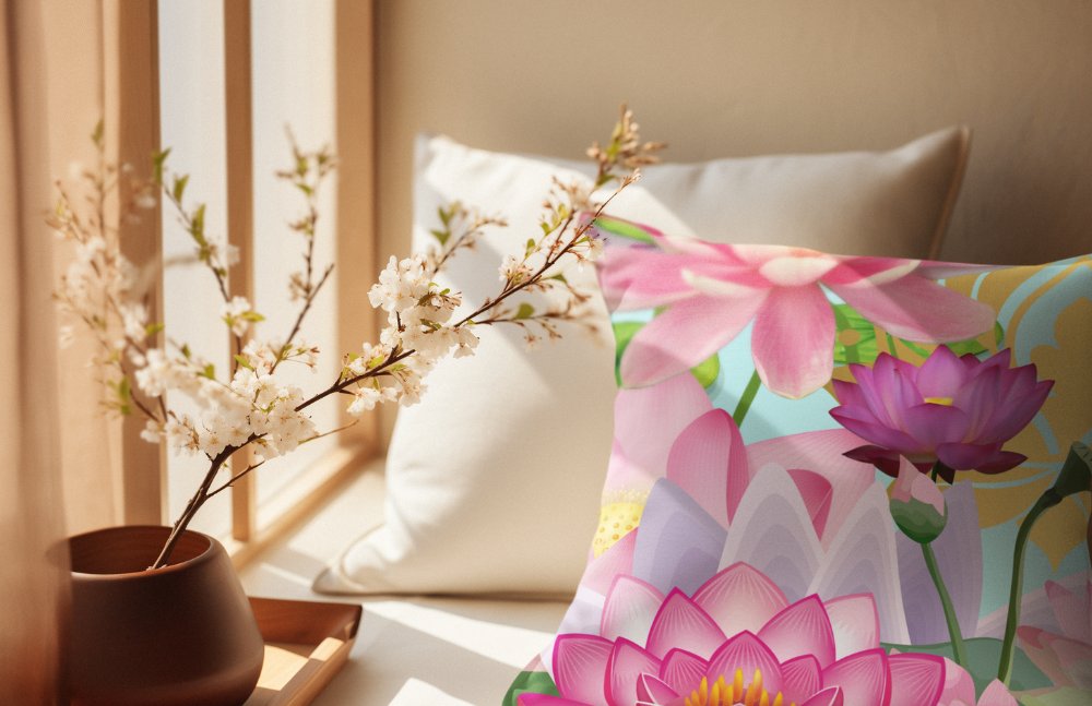 Lotus Pond Premium Pillow product image (8)