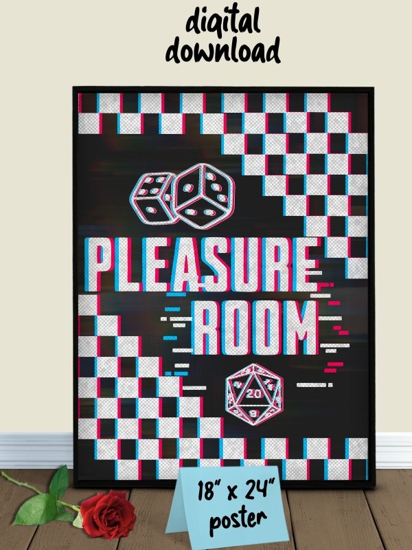 Glitch Game Room Poster for Board Gamers - Digital Download product image (1)