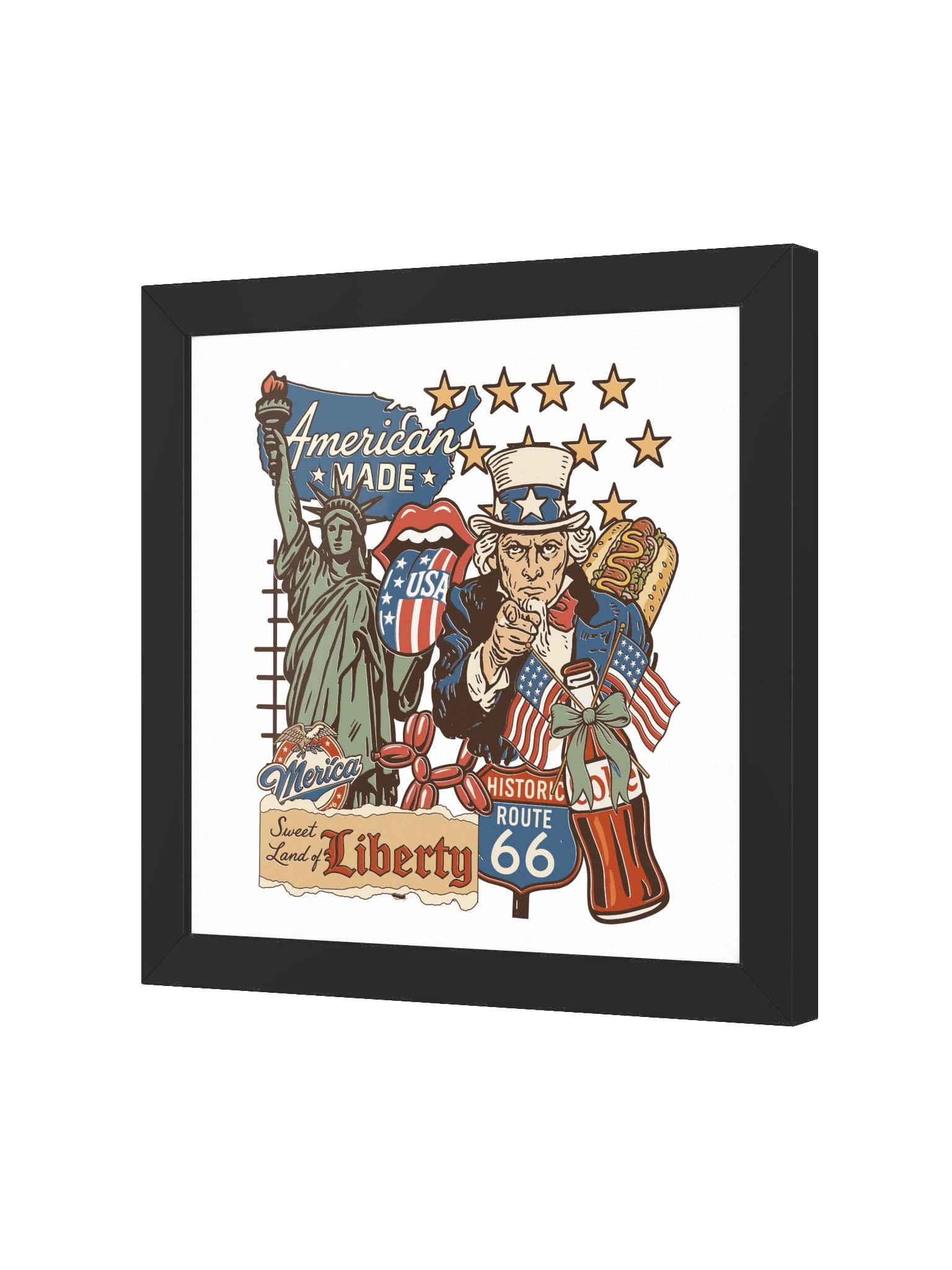 Merica USA Vintage Patriotic Collage Poster product image (20)