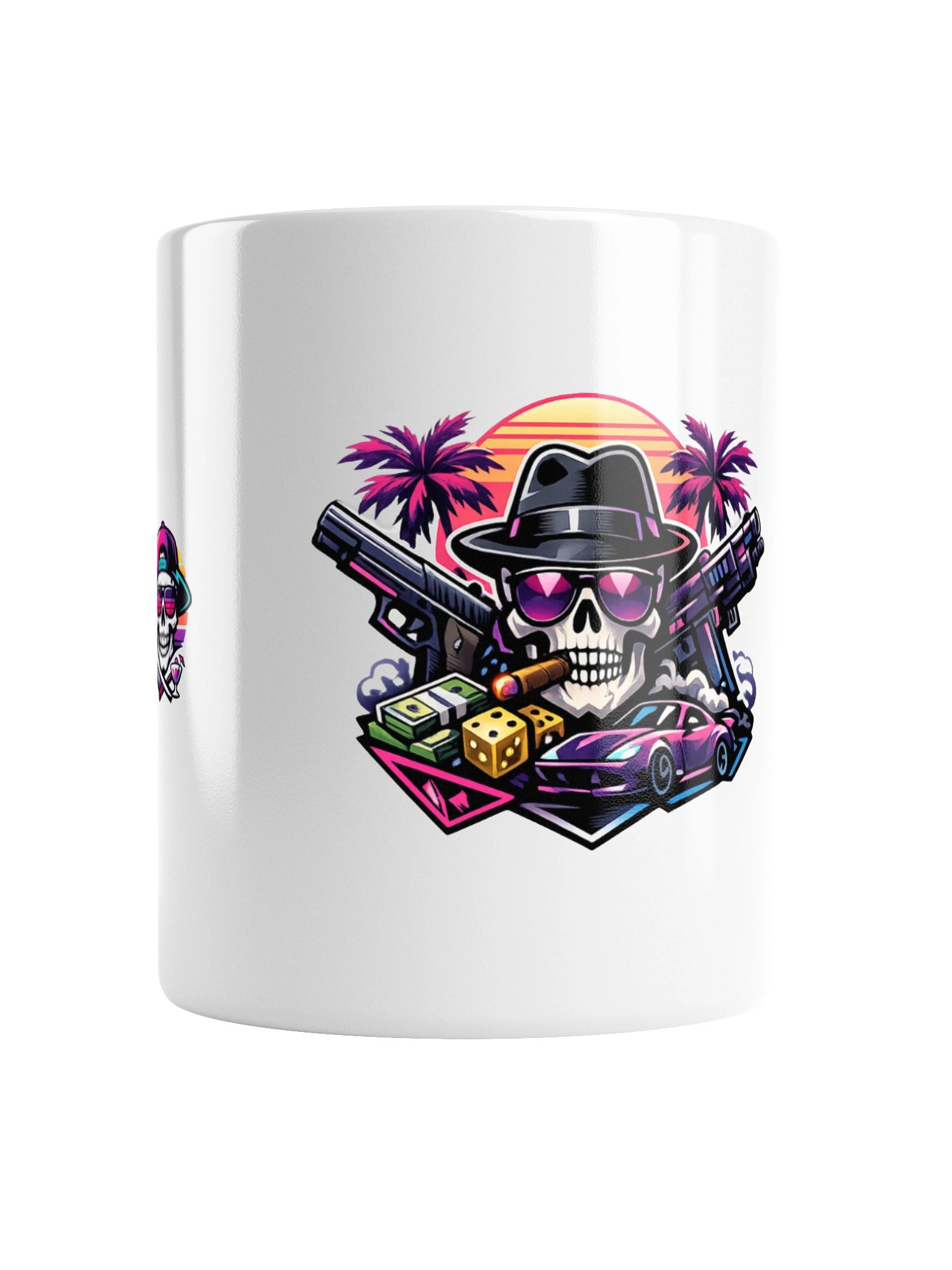 Neon Vice Skull Glossy Mug product image (5)