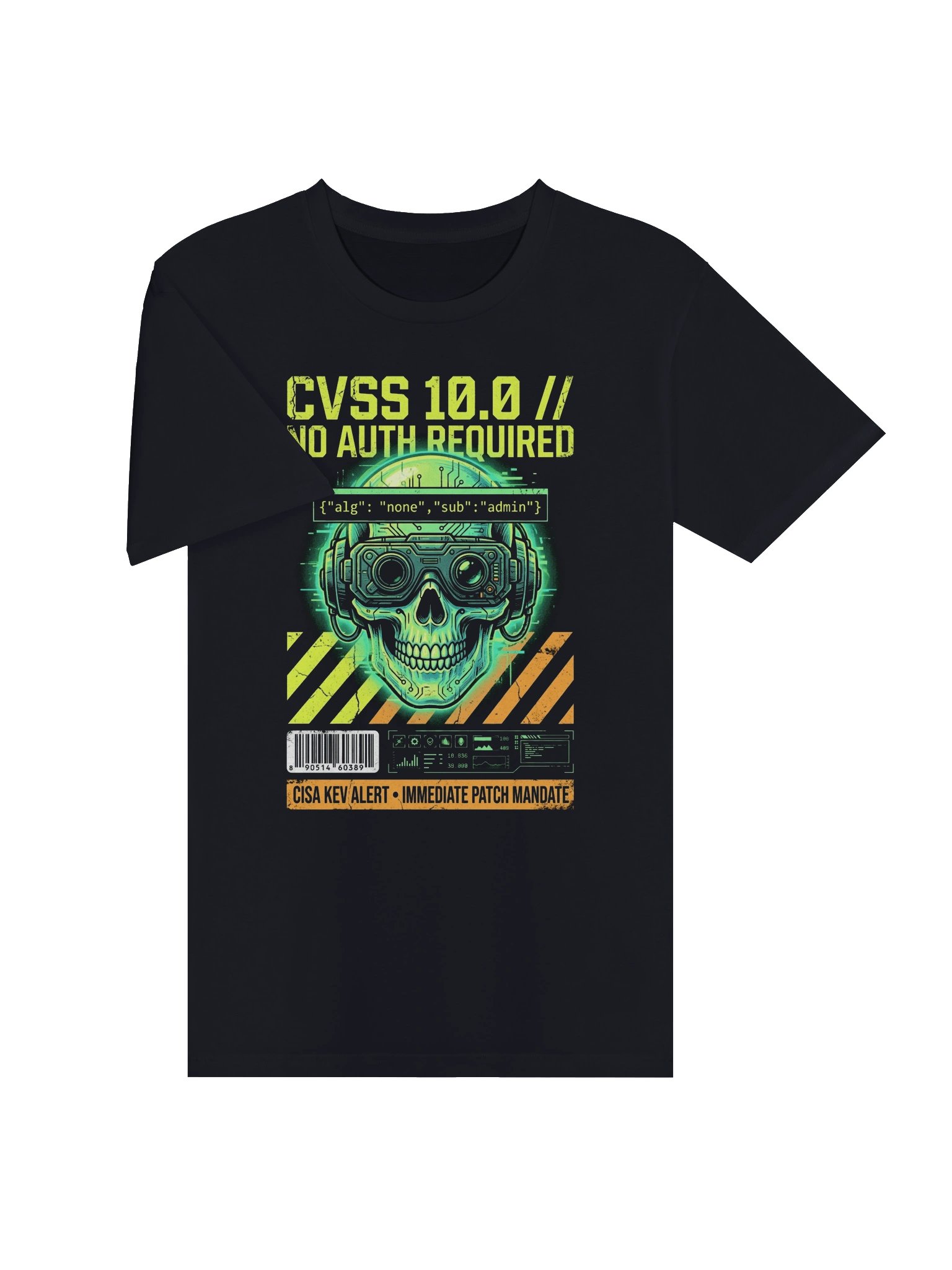 CVSS 10.0 Cyber Skull Alert Tee product image (19)