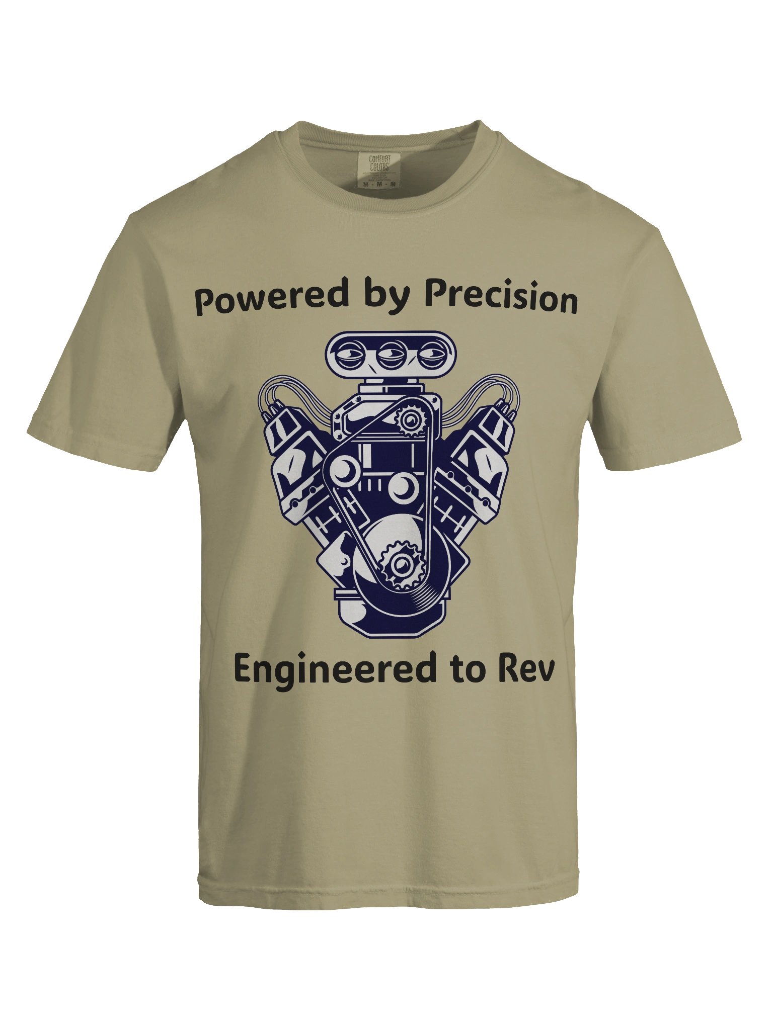 Powered by Precision Engineered to Rev T-Shirt | Car Engine Graphic Tee for Vehicle Guys & Mechanics product image (5)