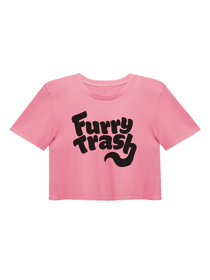 Furry Trash Crop Top – Bubble Logo (Black Print) product image (17)