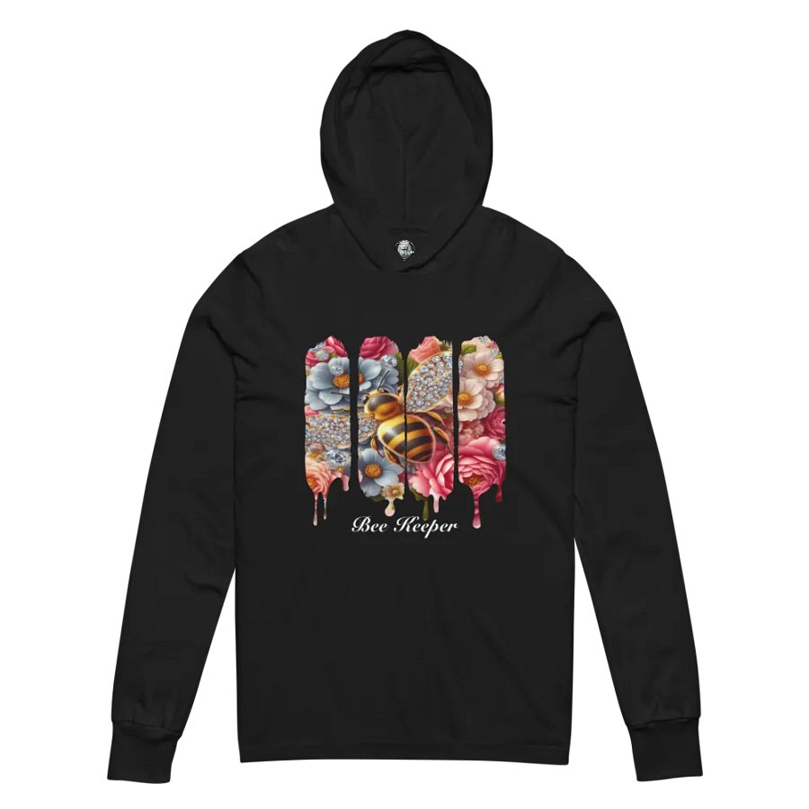Hooded Long Sleeve Tee Bee Keeper Bling Bling | Cute Beekeeper Gift product image (4)