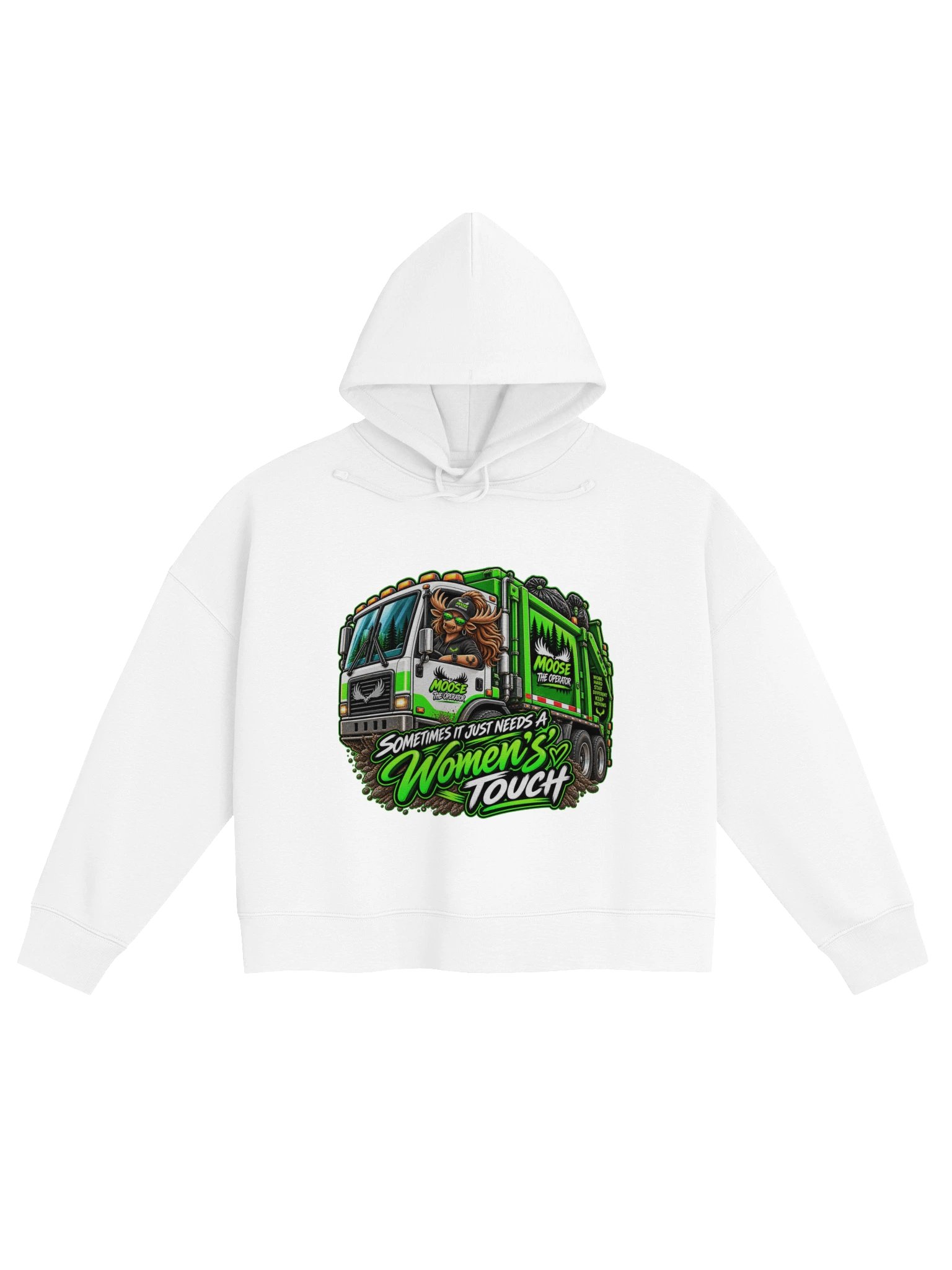 Moose Women's Touch Garbage Truck Organic Hoodie product image (1)