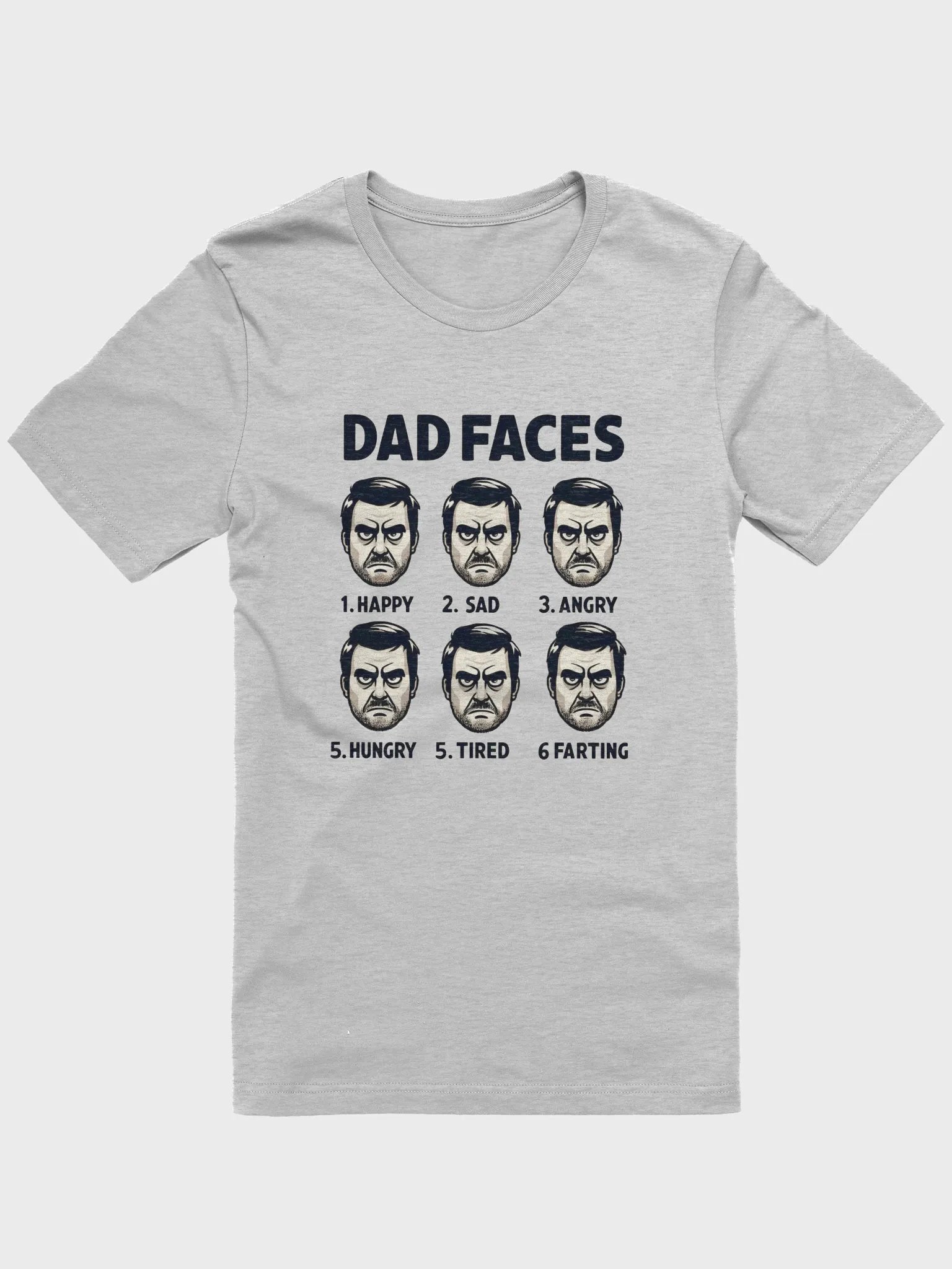 Fathers Day - DAD FACES Emotion Cartoon T-Shirt product image (4)
