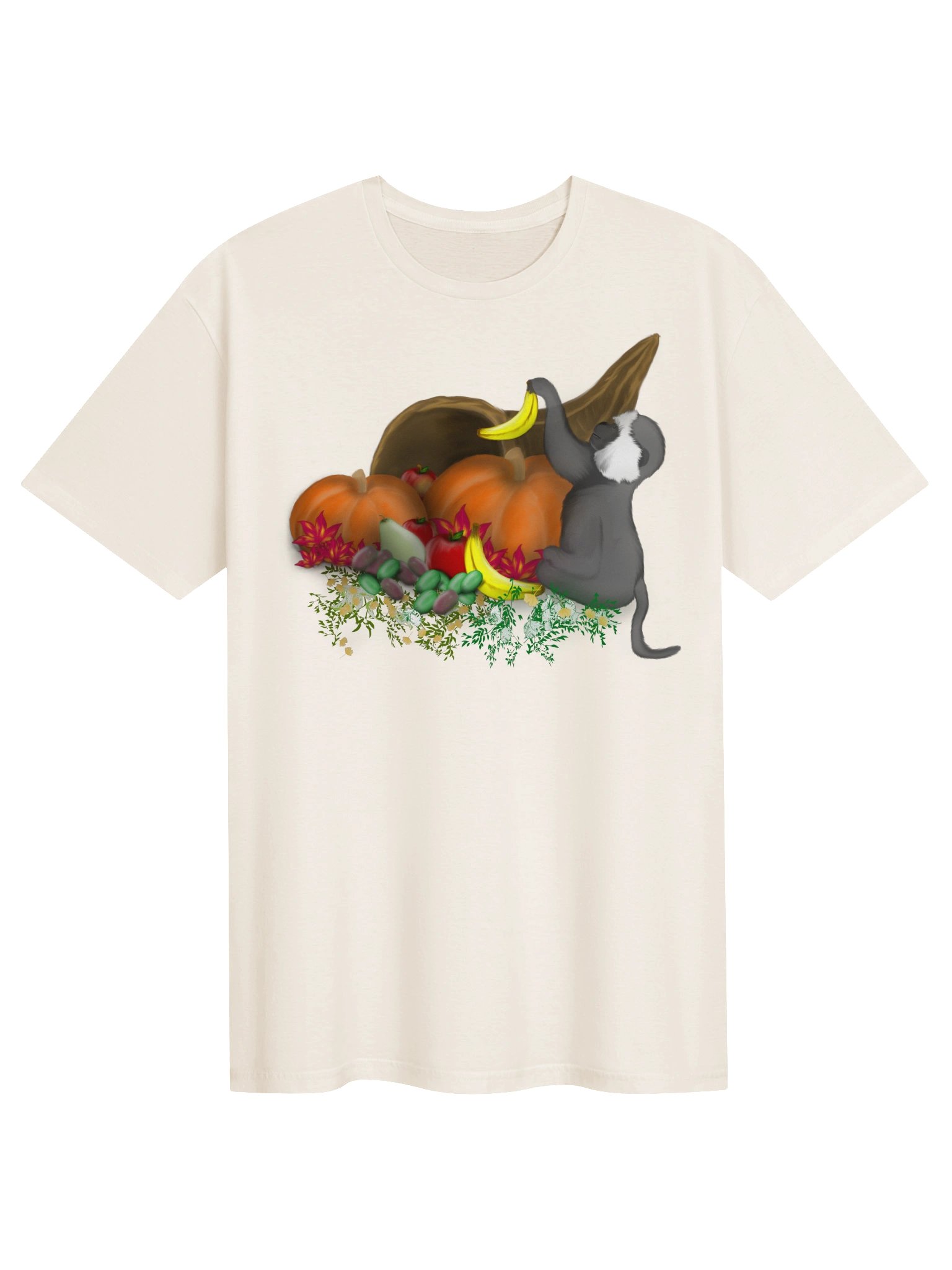 "Monkey and Cornucopia" T-Shirt. Unisex Gildan Softstyle T-Shirt product image (1)