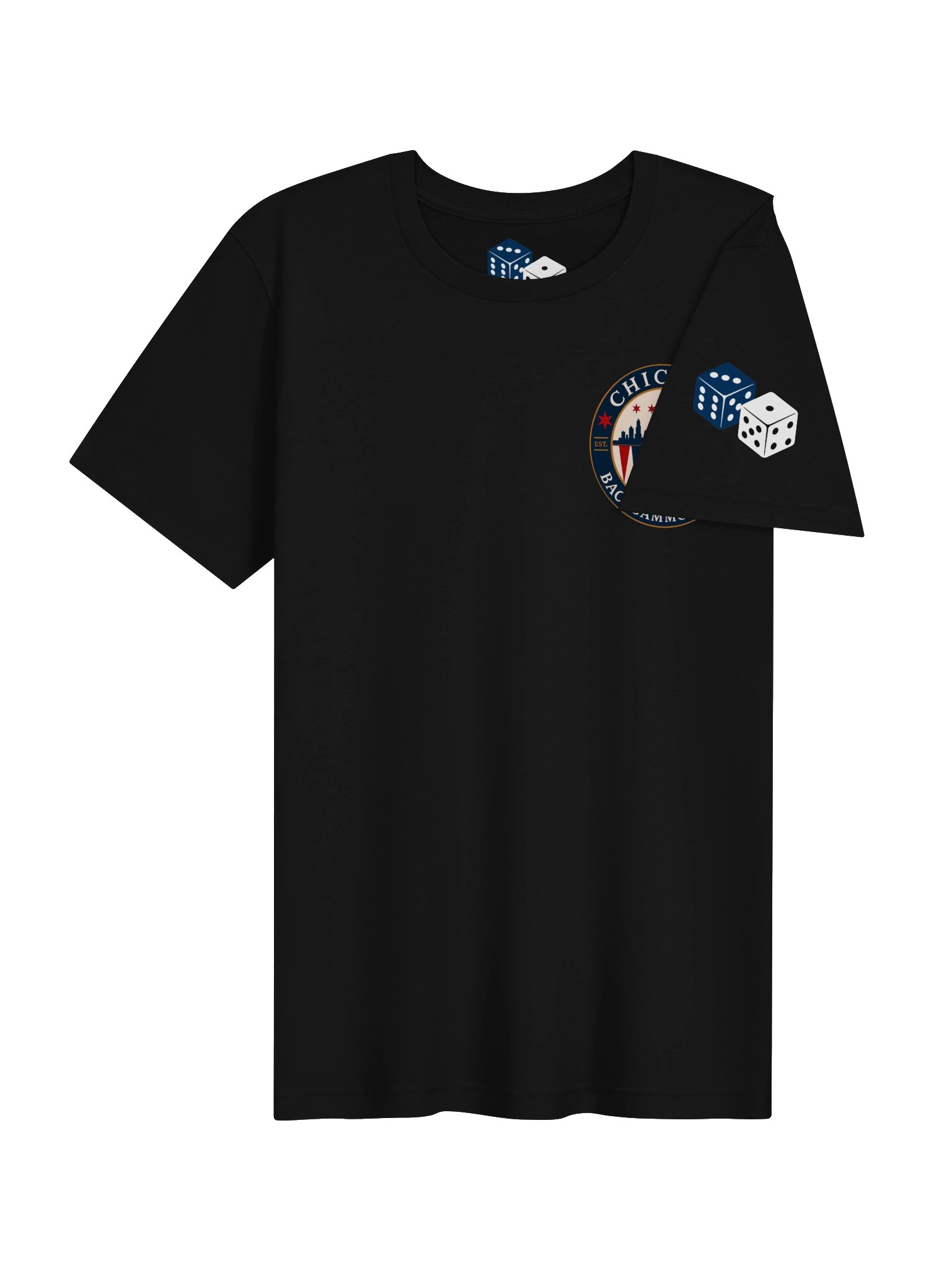 Chicago Backgammon Life Skyline Logo Tee product image (4)