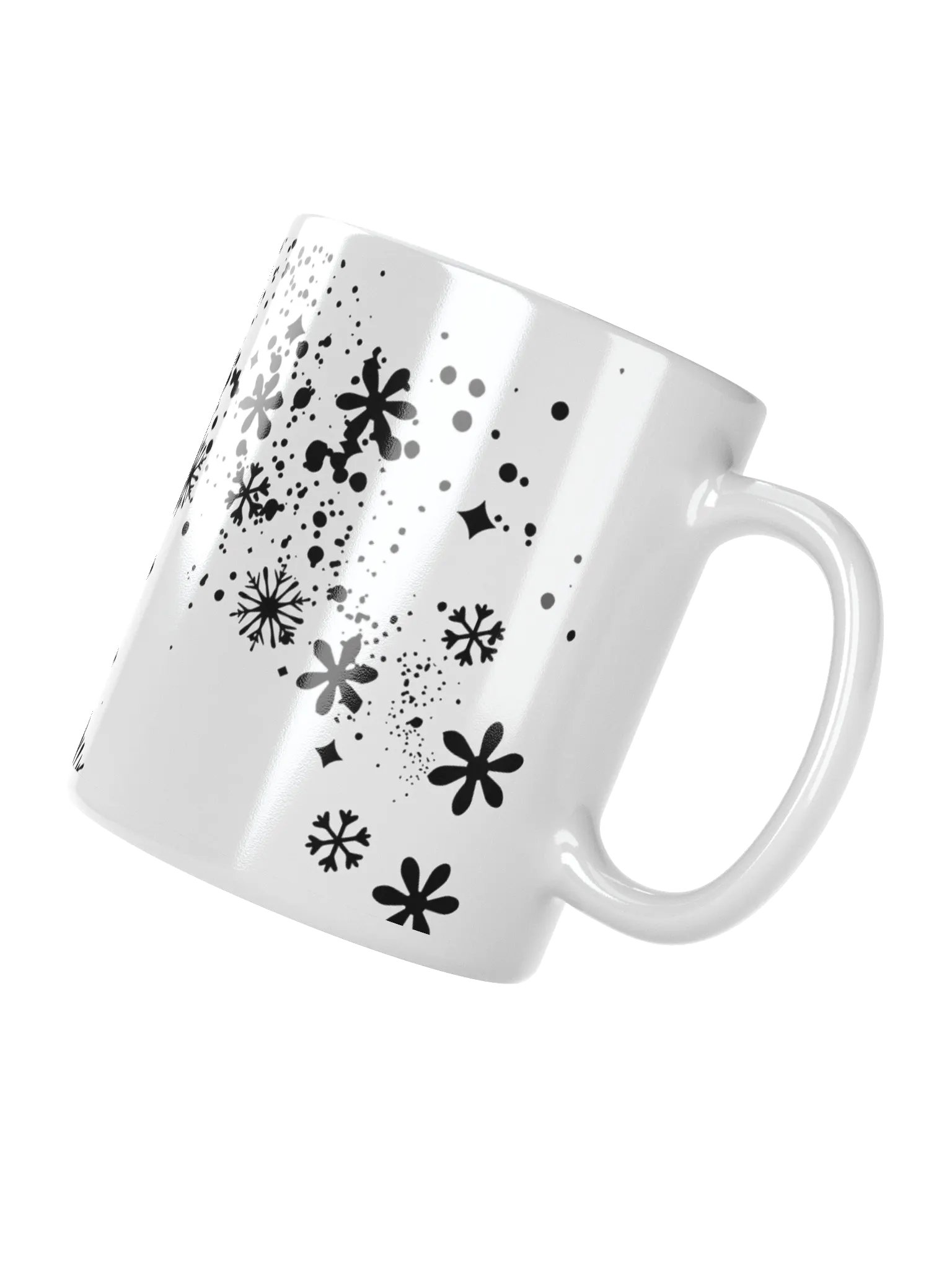 Starry Snowflake White Glossy Mug product image (4)