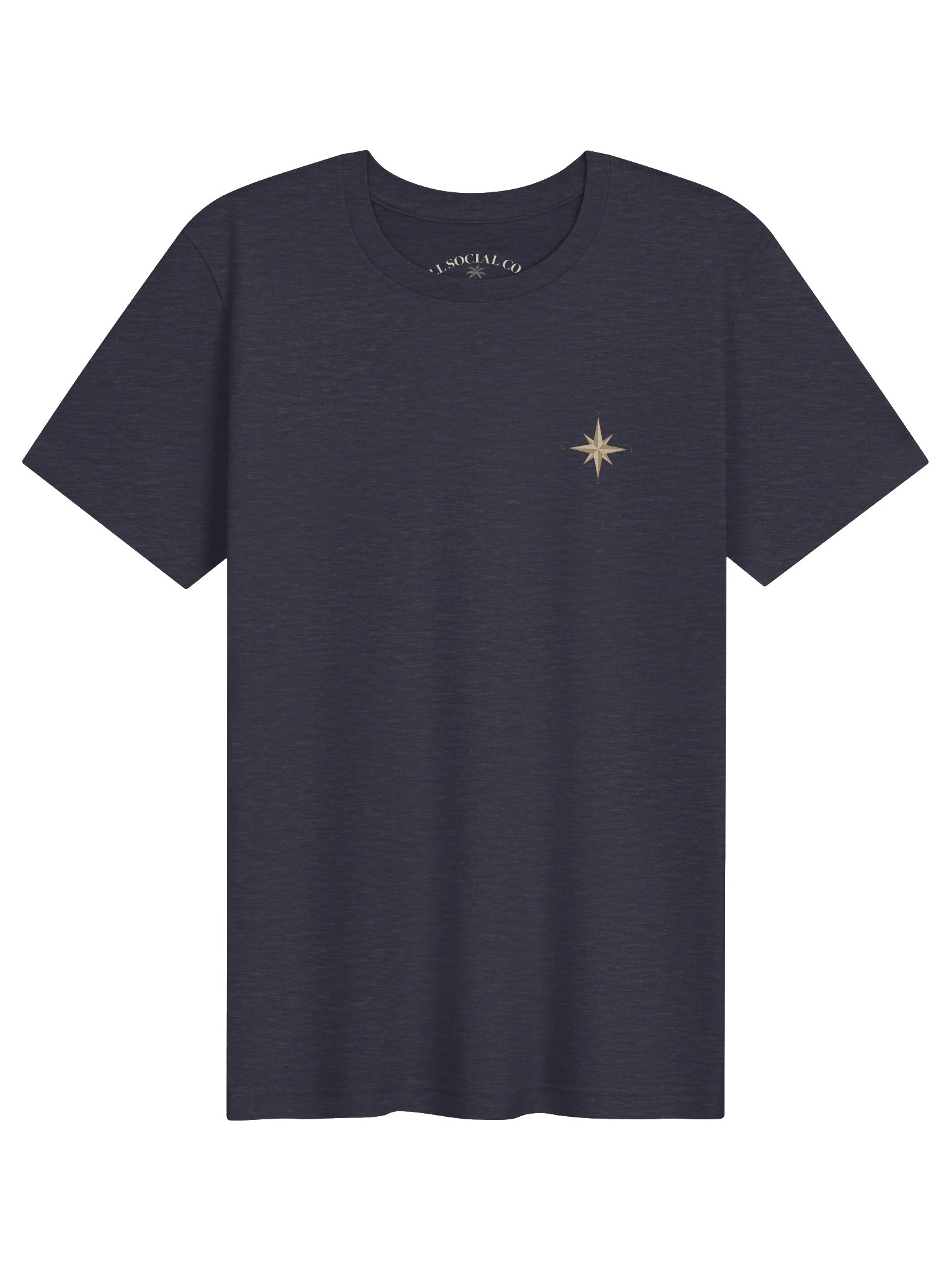 LL Social Co. Compass Essential Tee — Anywhere With Good Company | Ivory product image (7)