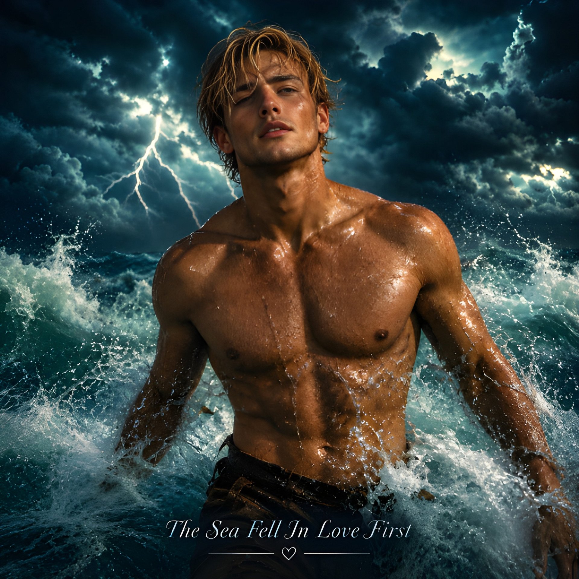 The Sea Fell In Love First | Fantasy Ocean Romance Wall Art Printable Digital Download 8K JPEG product image (2)