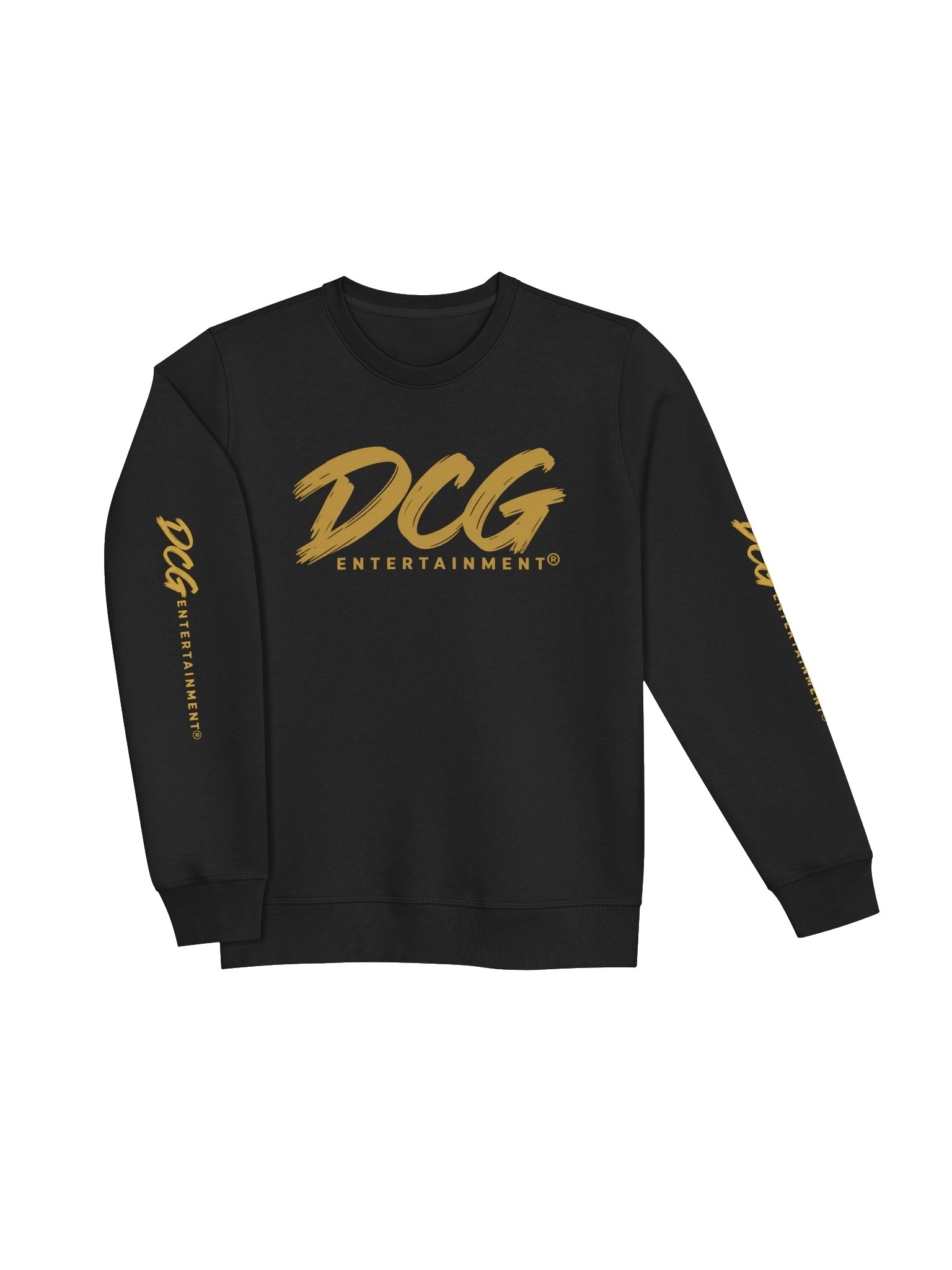 DCG Signature Organic Crewneck Sweatshirt – Gold Logo on Black product image (3)