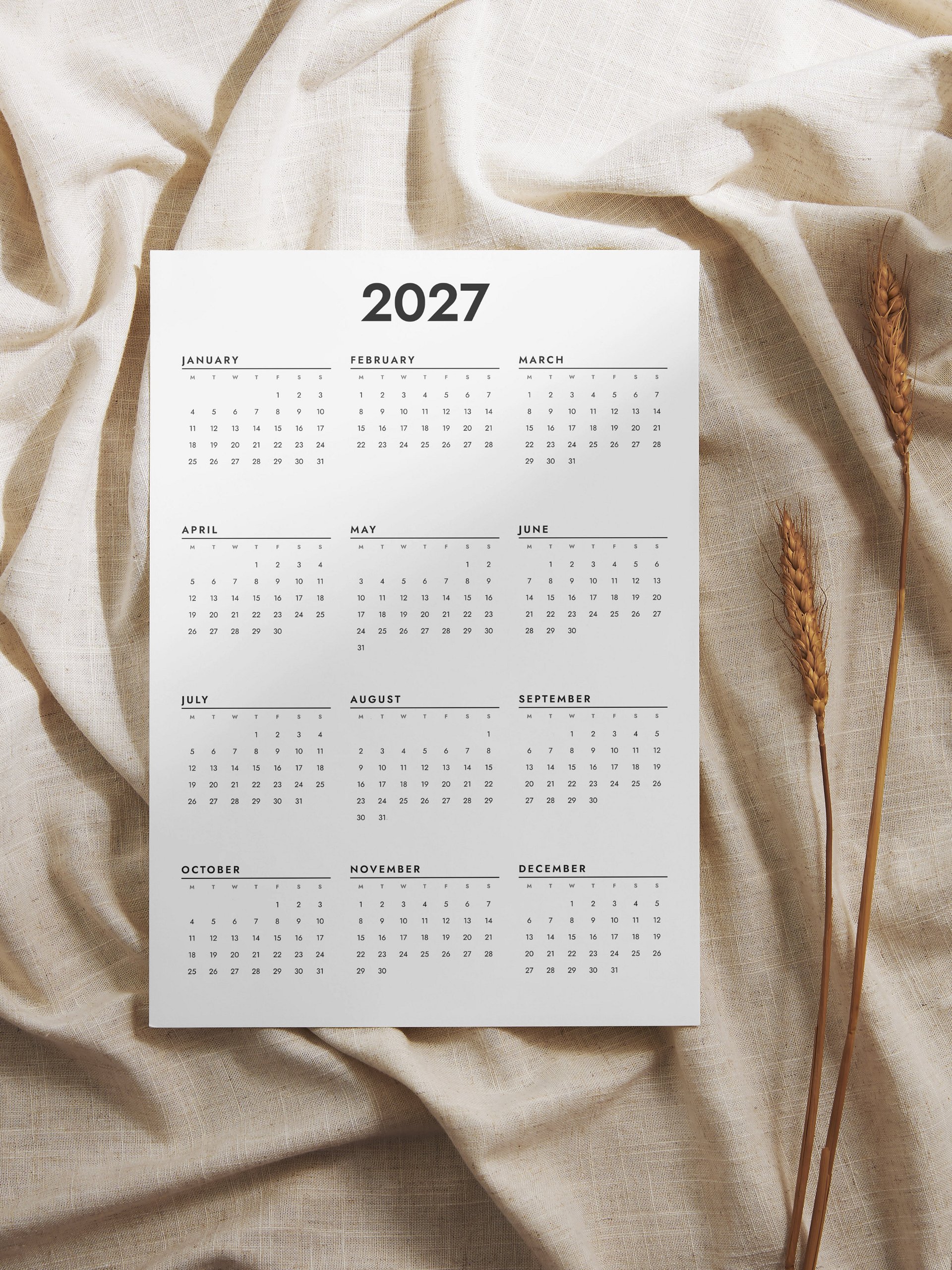 2027 Printable Calendar product image (1)
