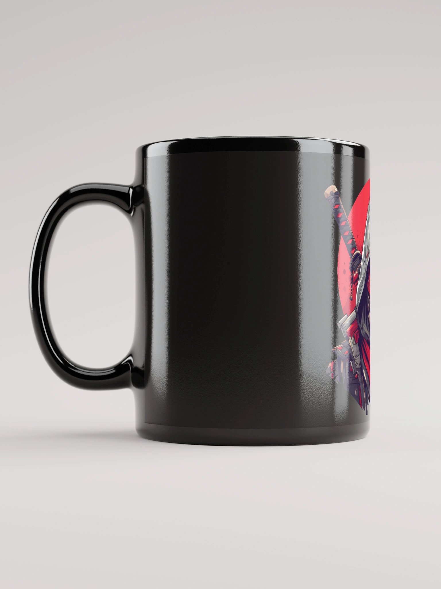 Samurai Ninja Warrior Black Ceramic Mug product image (11)