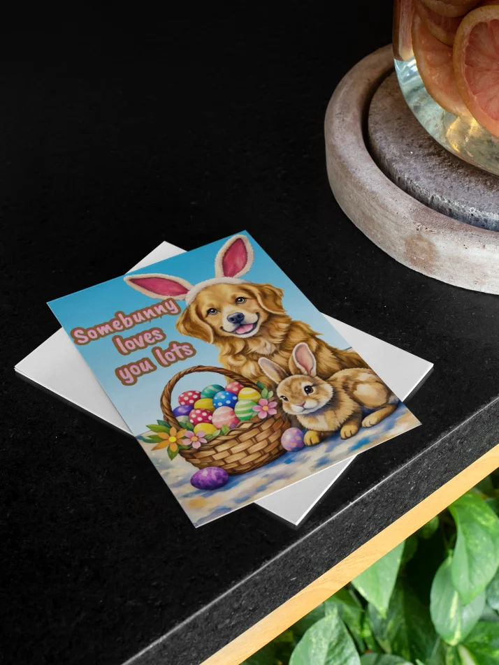 Adorable Happy Dog in Bunny Ears Greeting product image (33)