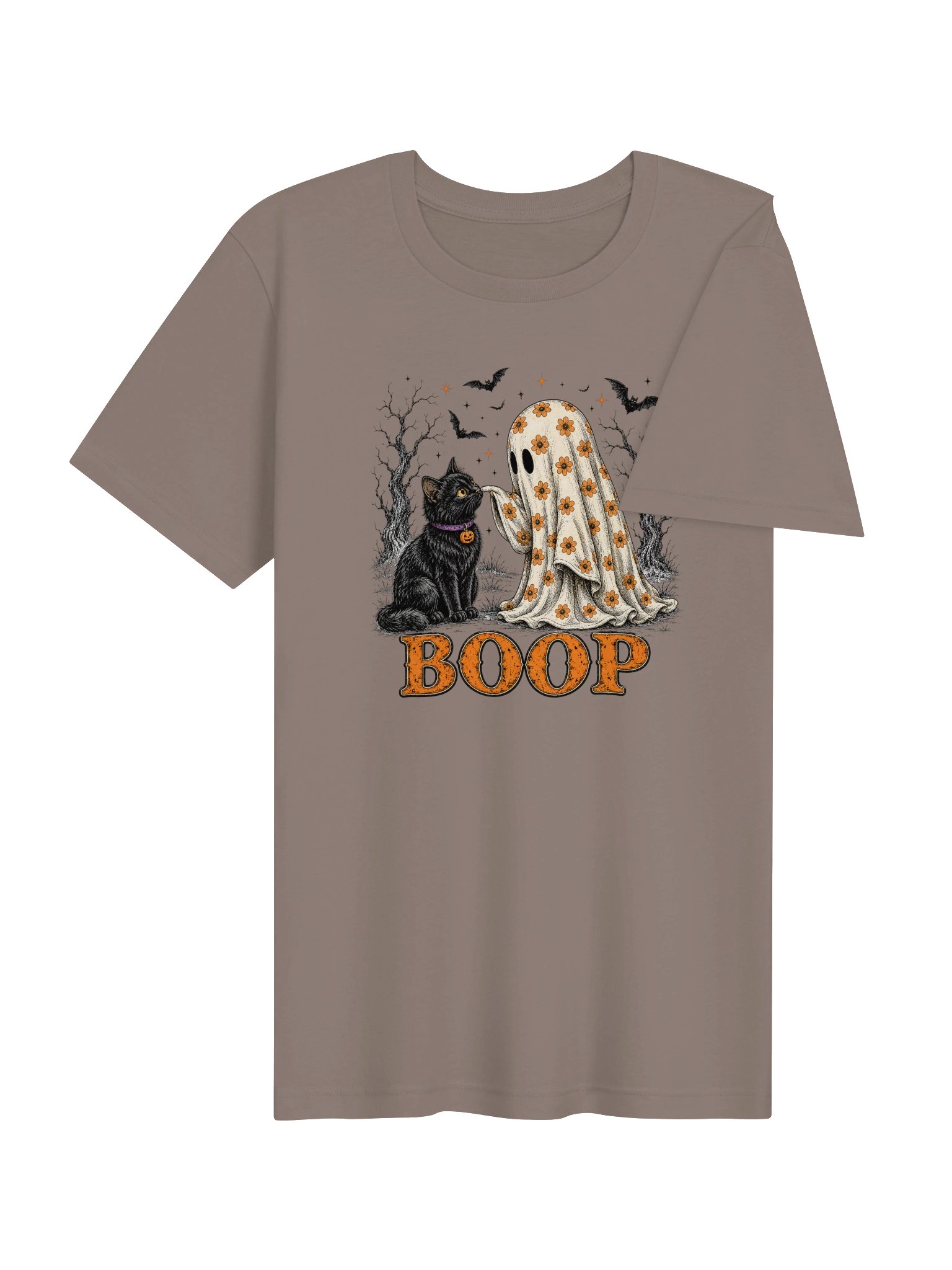BOOP Ghost & Black Cat Halloween T-Shirt product image (41)
