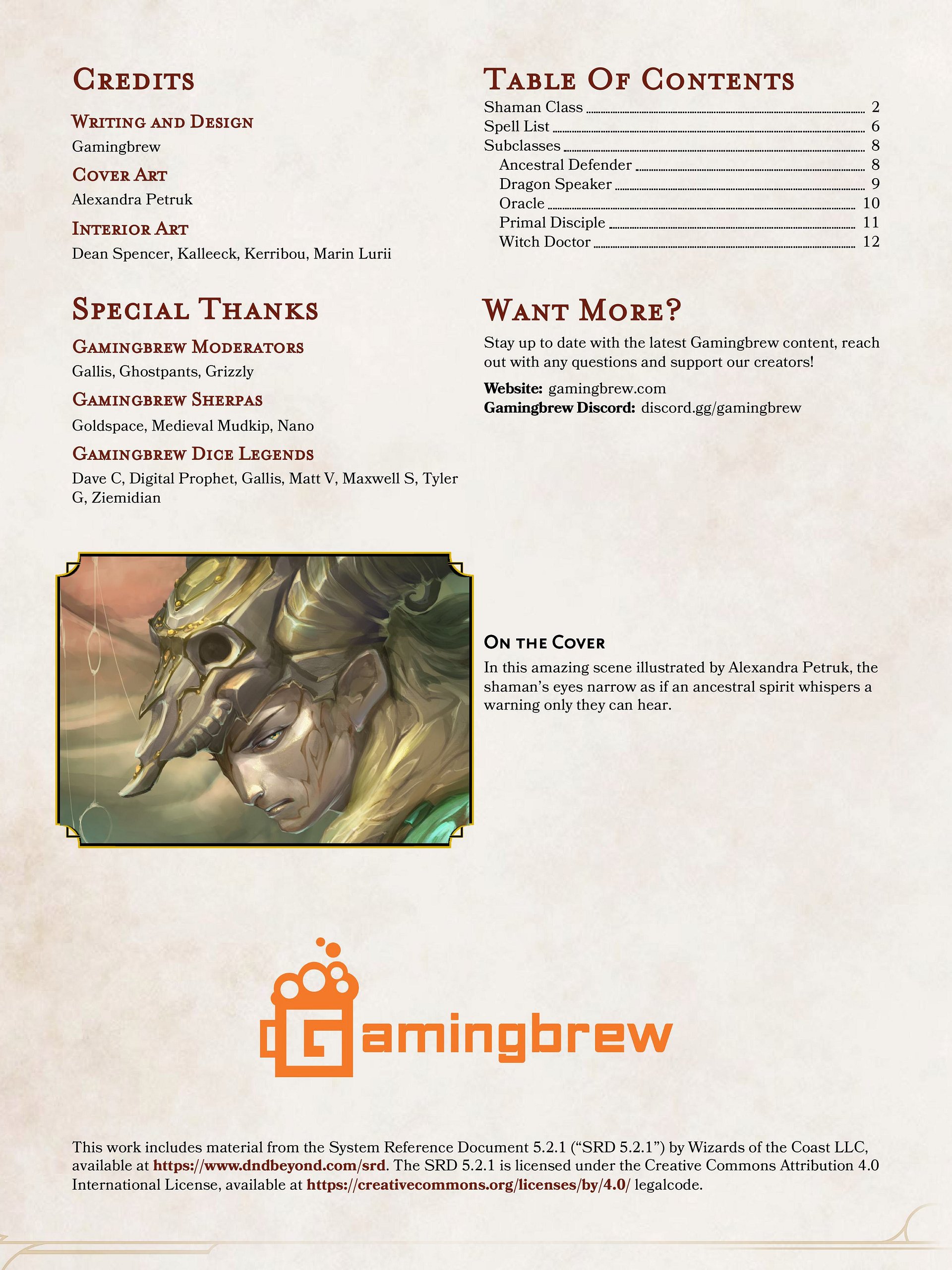 Shaman 5E & 5.5E Class product image (2)