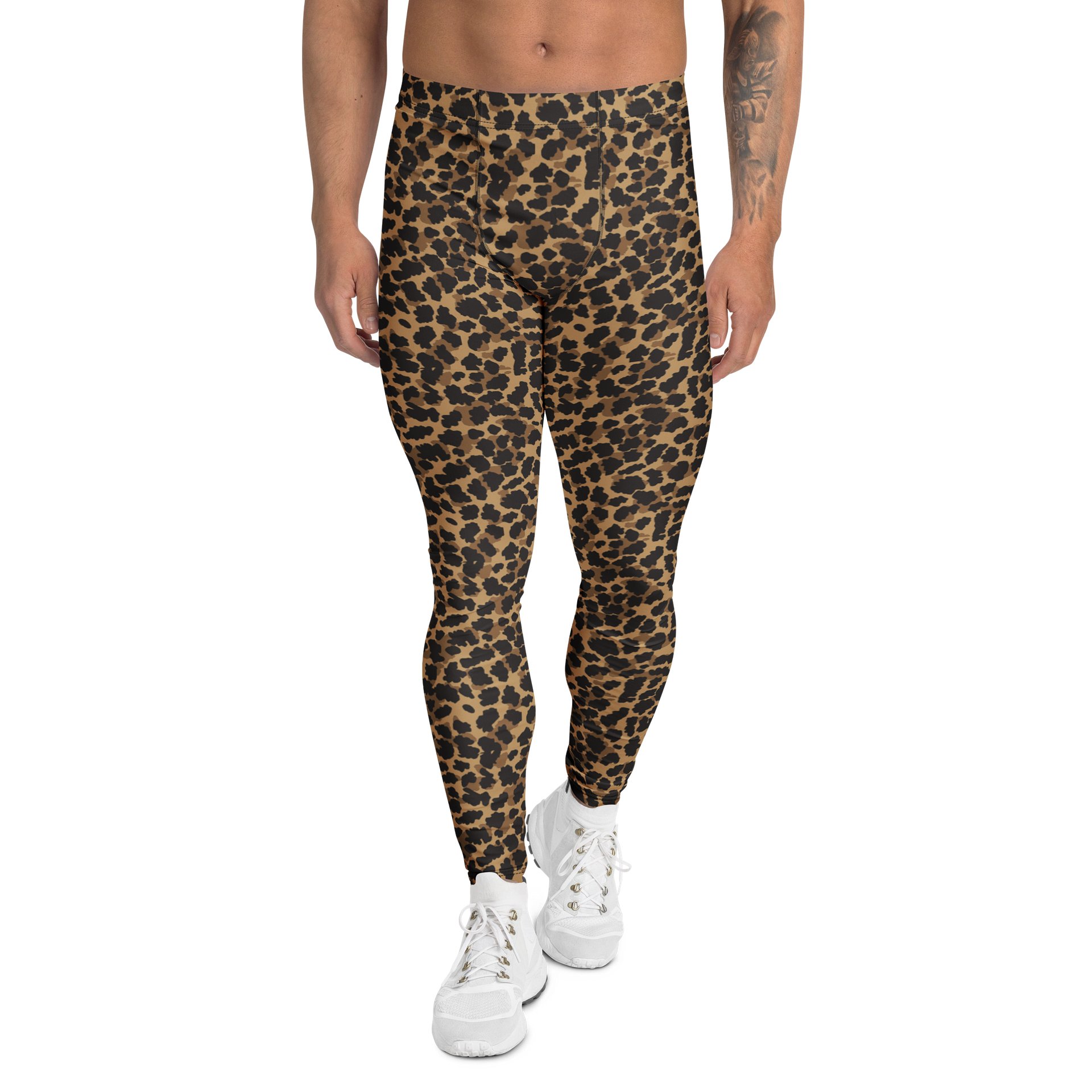 Bold Leopard Print Men's Leggings for Active Wear product image (1)