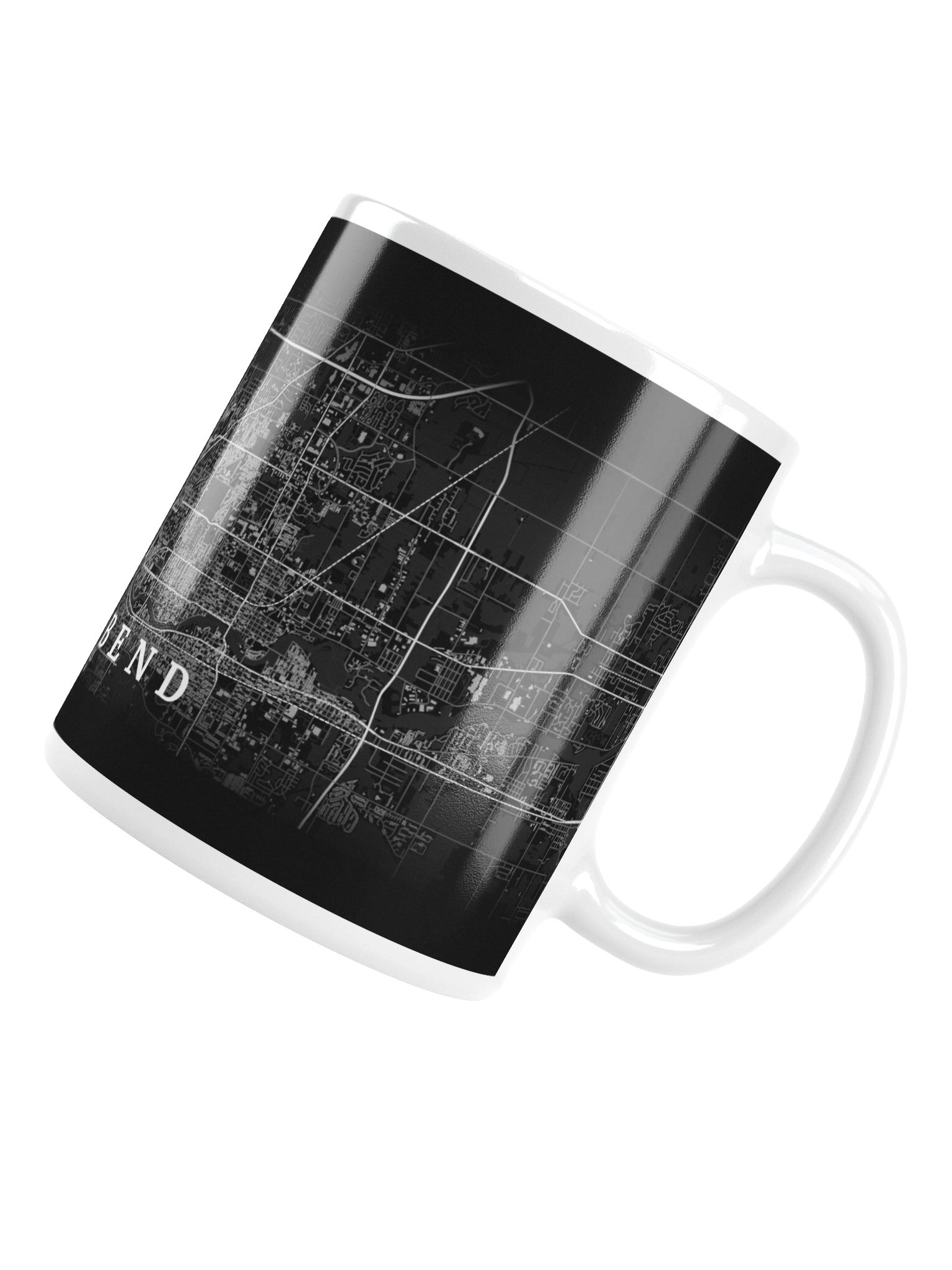 South Bend, IN Noir Map Mug product image (3)