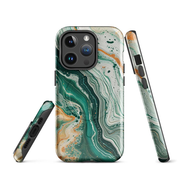 Marble Swirl Tough Magnetic MagSafe® iPhone® 14, iPhone 15, iPhone 16, iPhone 17, Pro, Pro Max, Plus Cases. product image (1)