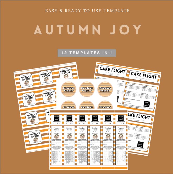 Autumn Joy Label Template Bundle product image (1)
